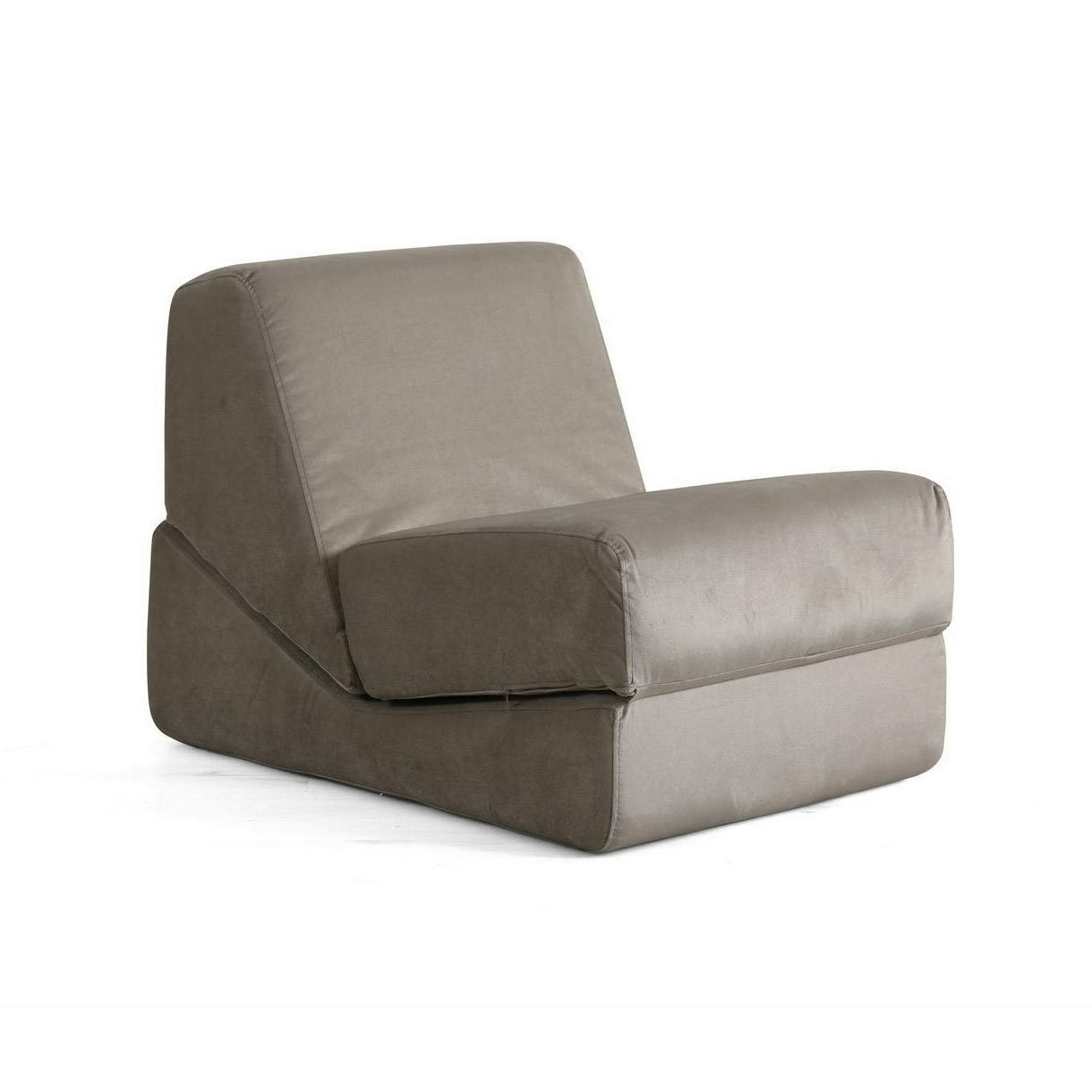 Chauffeuse convertible gris velours, lit d'appoint SAPPO