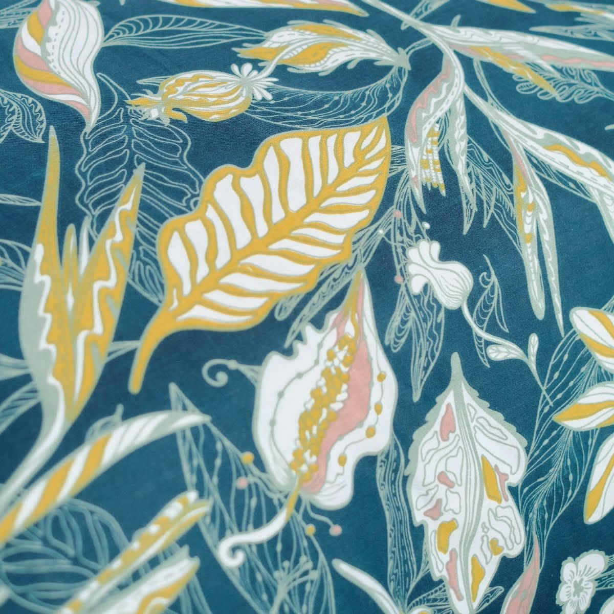 - Parure de lit en Coton Bleu 260x240 cm