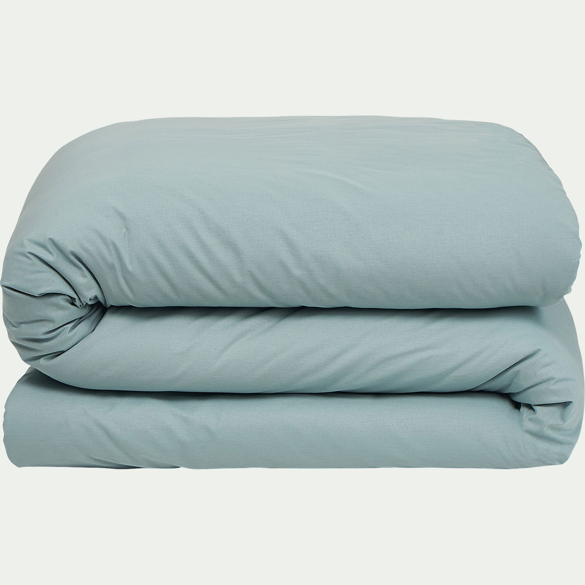 CALANQUES - Linge de lit uni en coton - bleu calaluna