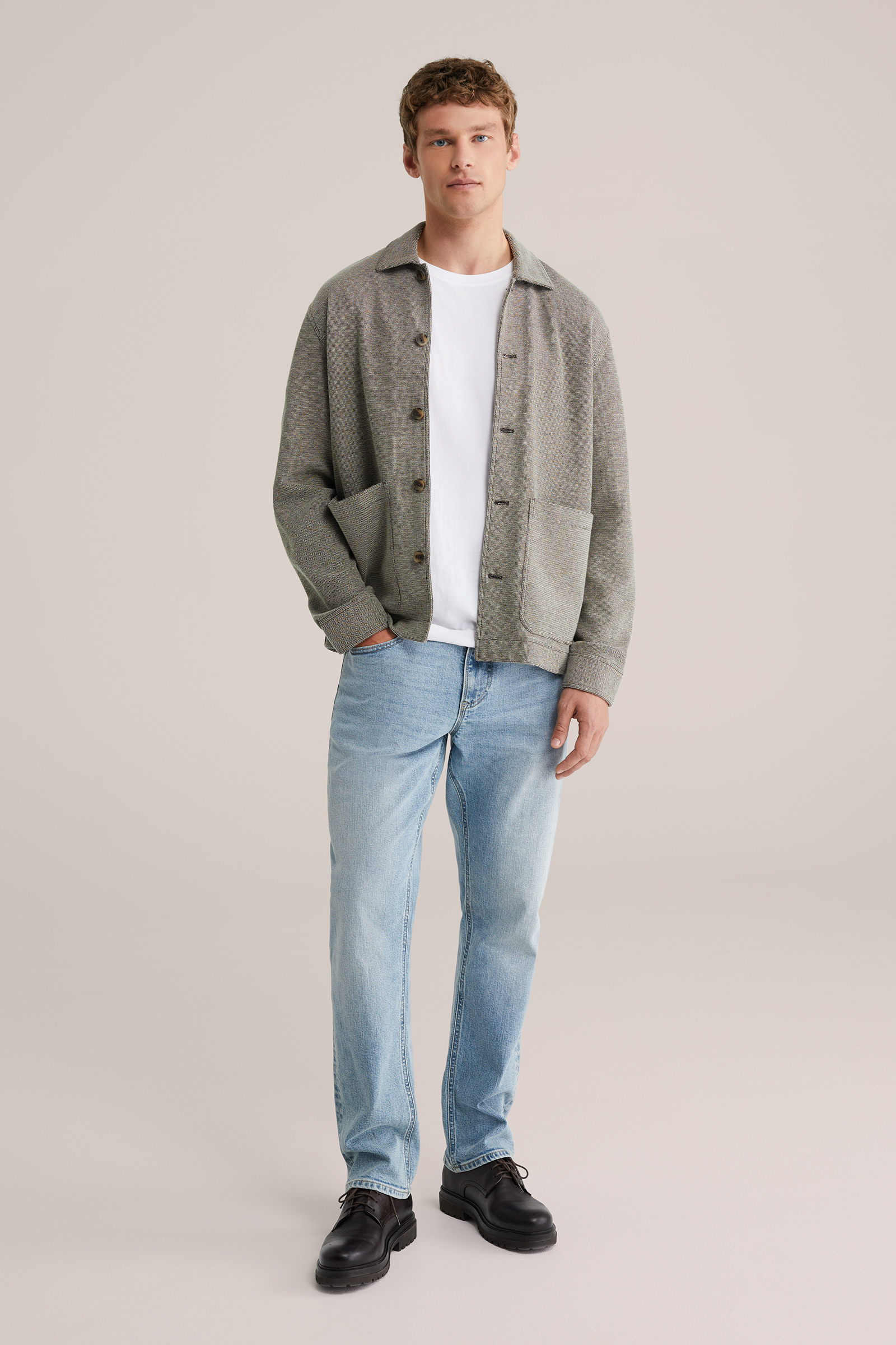 Heren regular fit overshirt