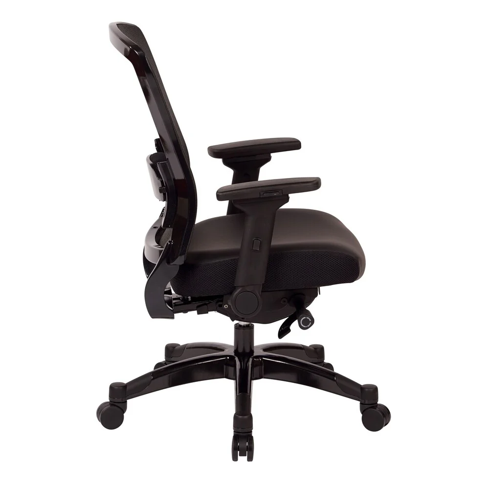 Executive Bonded Leather Office Chair with Bonded Leather Memory Foam Seat