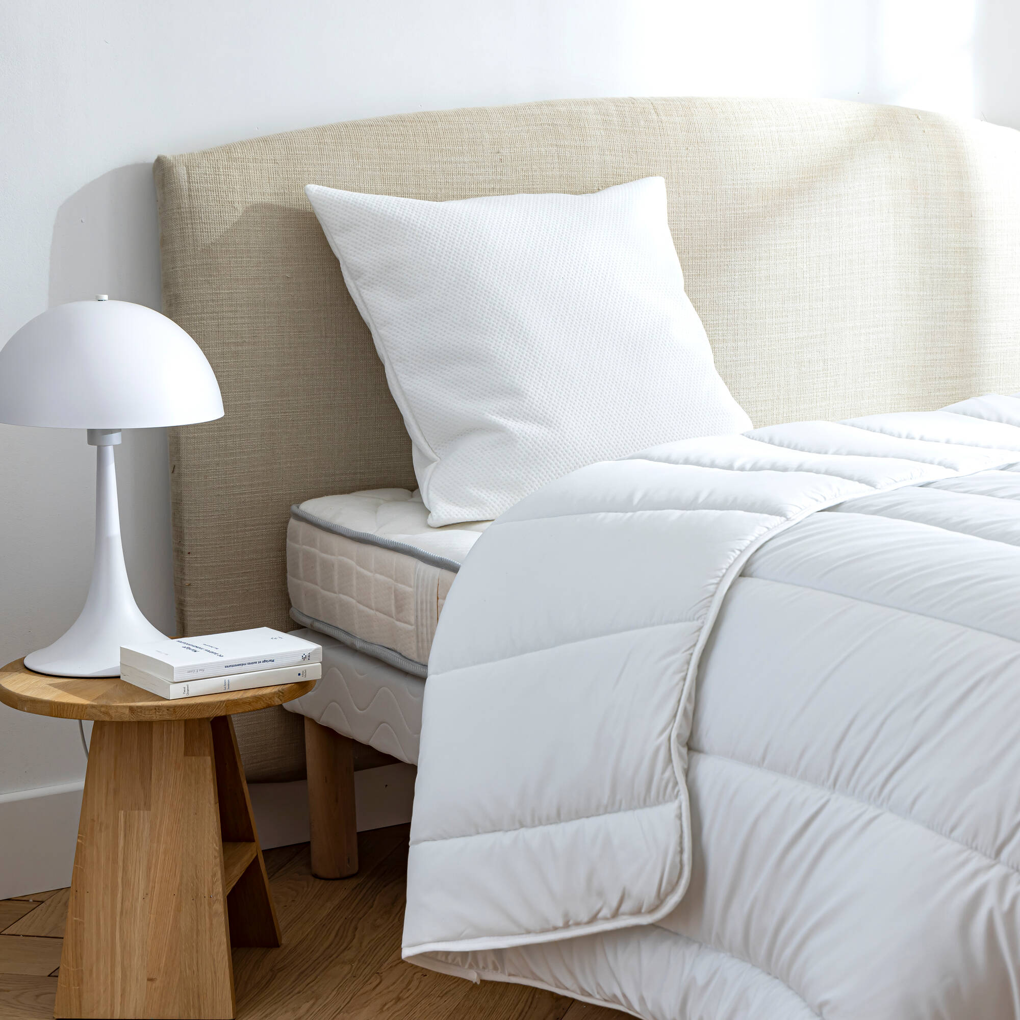 Sous-taie protège-oreiller matelassée qualité h&ocirc;tellerie