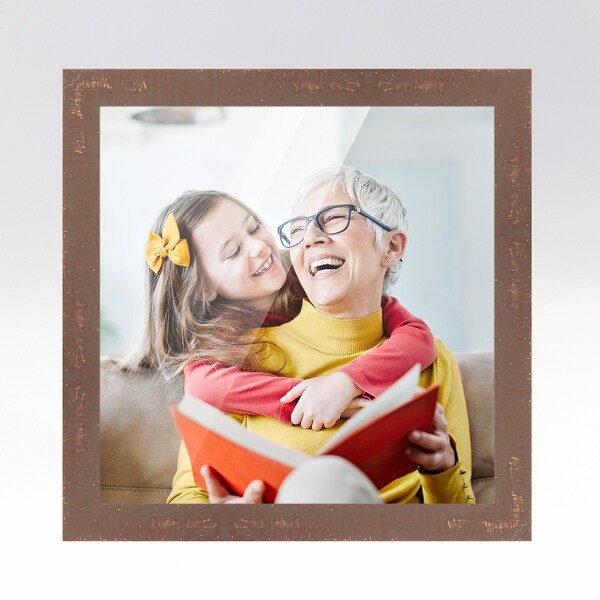 32x32 Brown Picture Frame - Wood Picture Frame Complete with UV