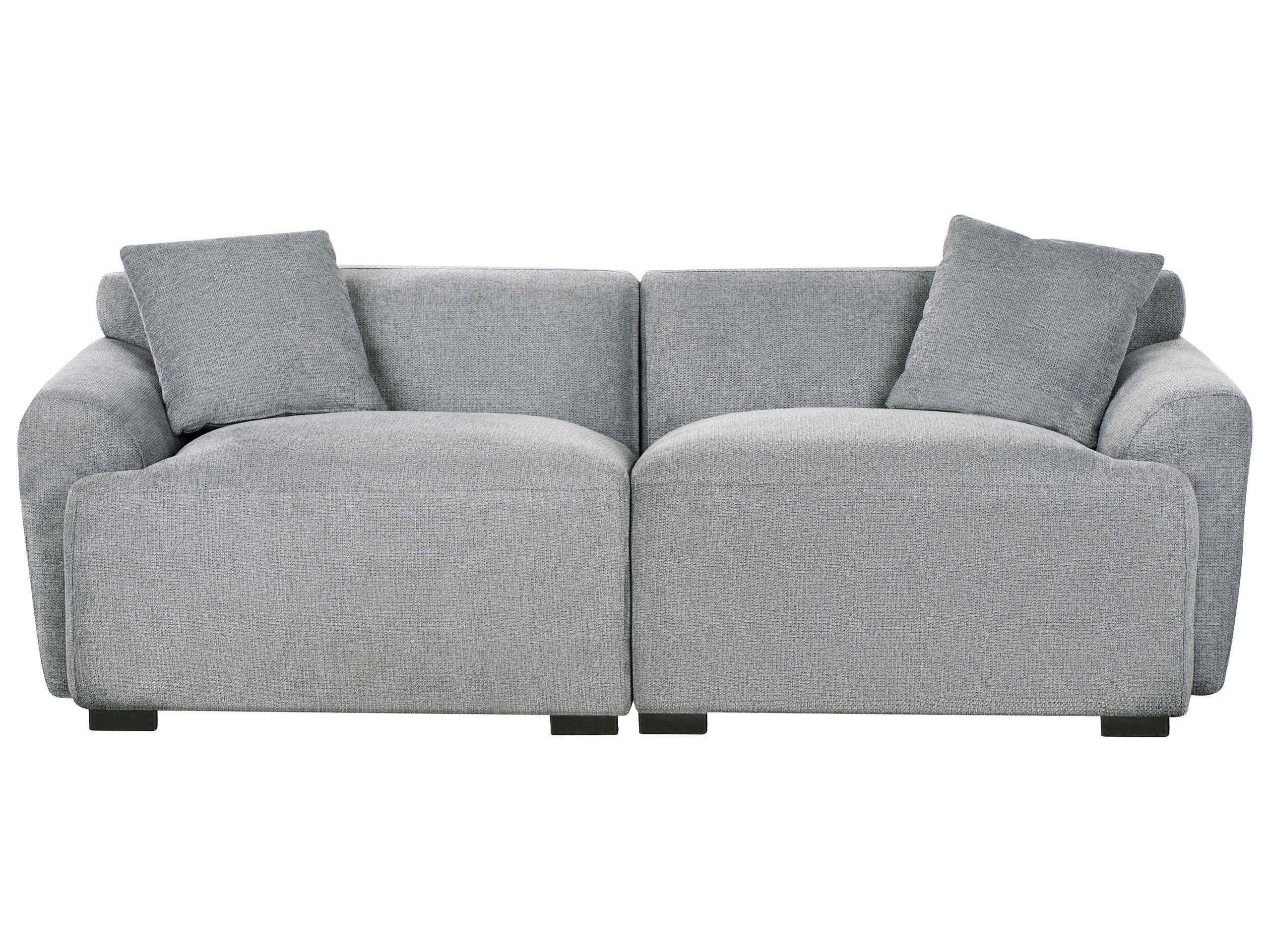 Sofa tapicerowana dodatkowe poduszki szara