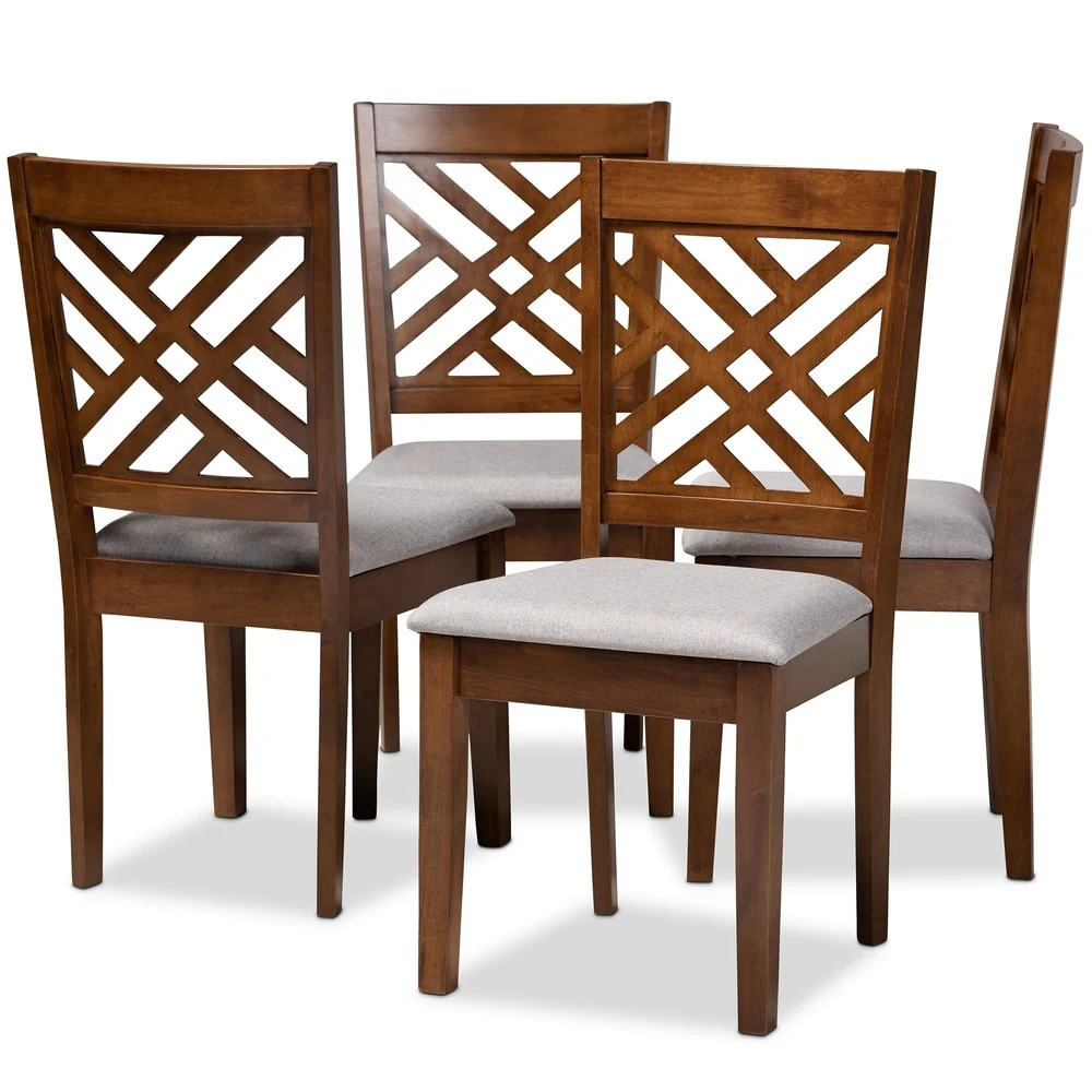 Caron Modern and Contemporary Upholstered 4-Piece Dining Chair Set