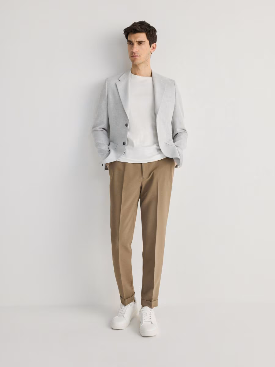 Slim Fit Blazer With Viscose Blend