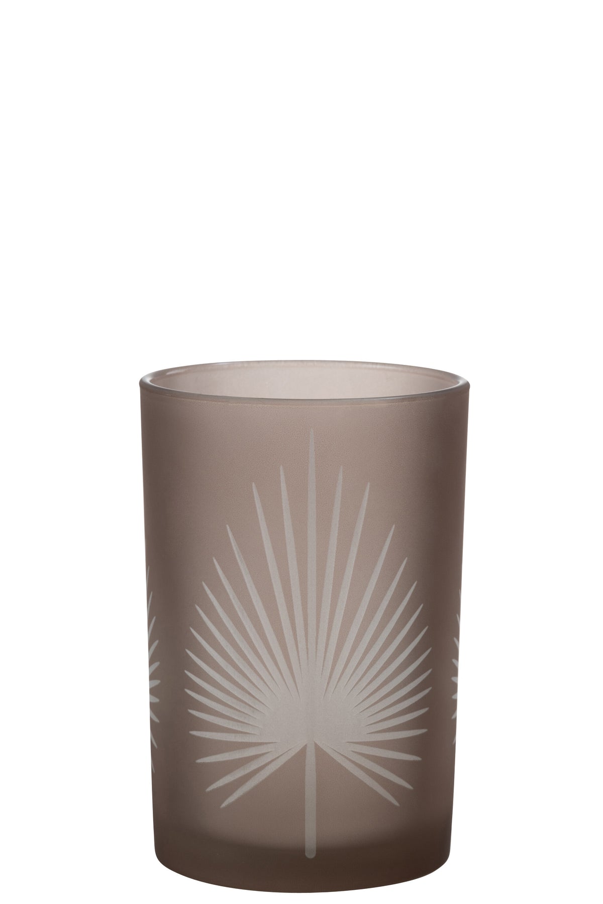 J-Line windlicht Palmblad - glas - beige - large