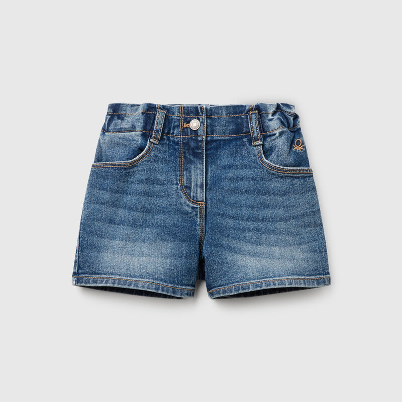 Paperbag jeans shorts
