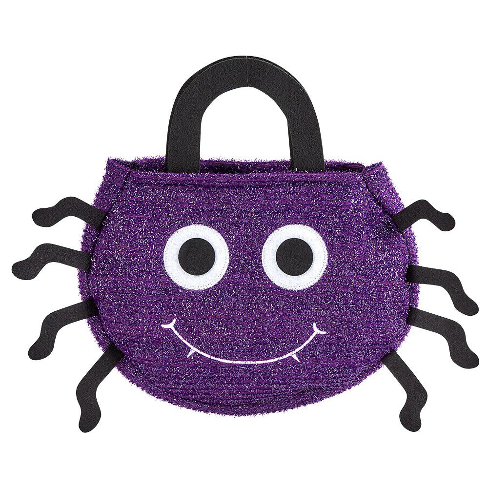 Sac à bonbons Halloween araignée violet