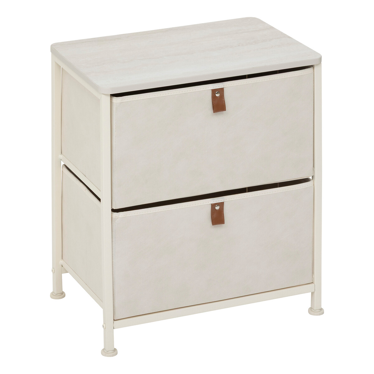 Móvel de arrumação TISSA bege com 2 gavetas