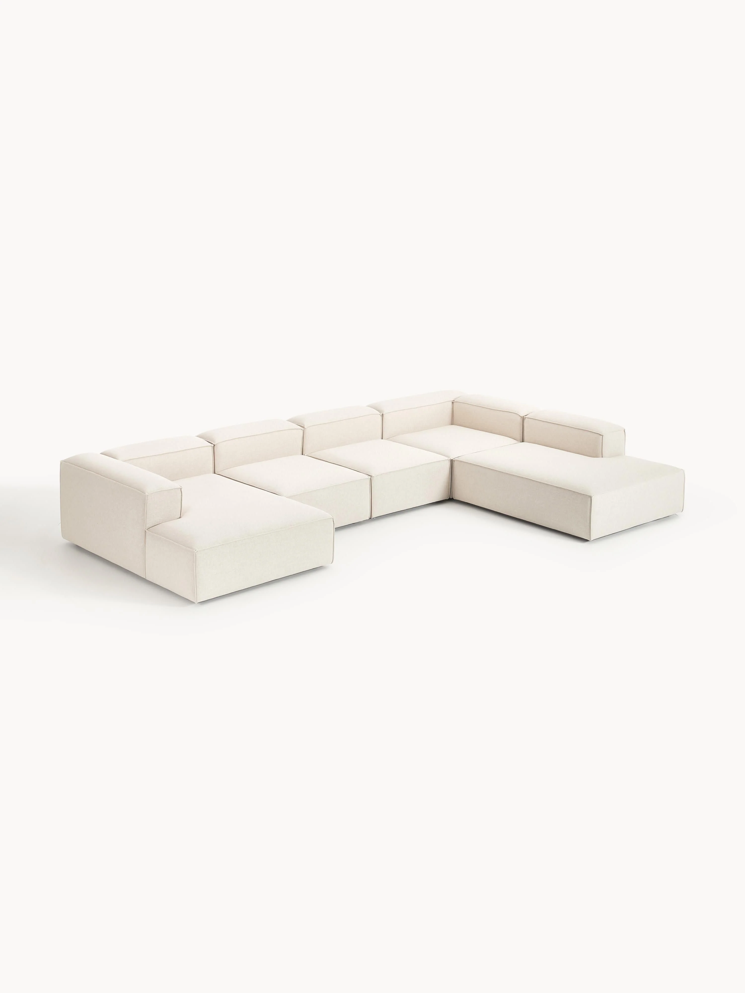 Modulares XL Sofa Lennon aus Leinen-Mix