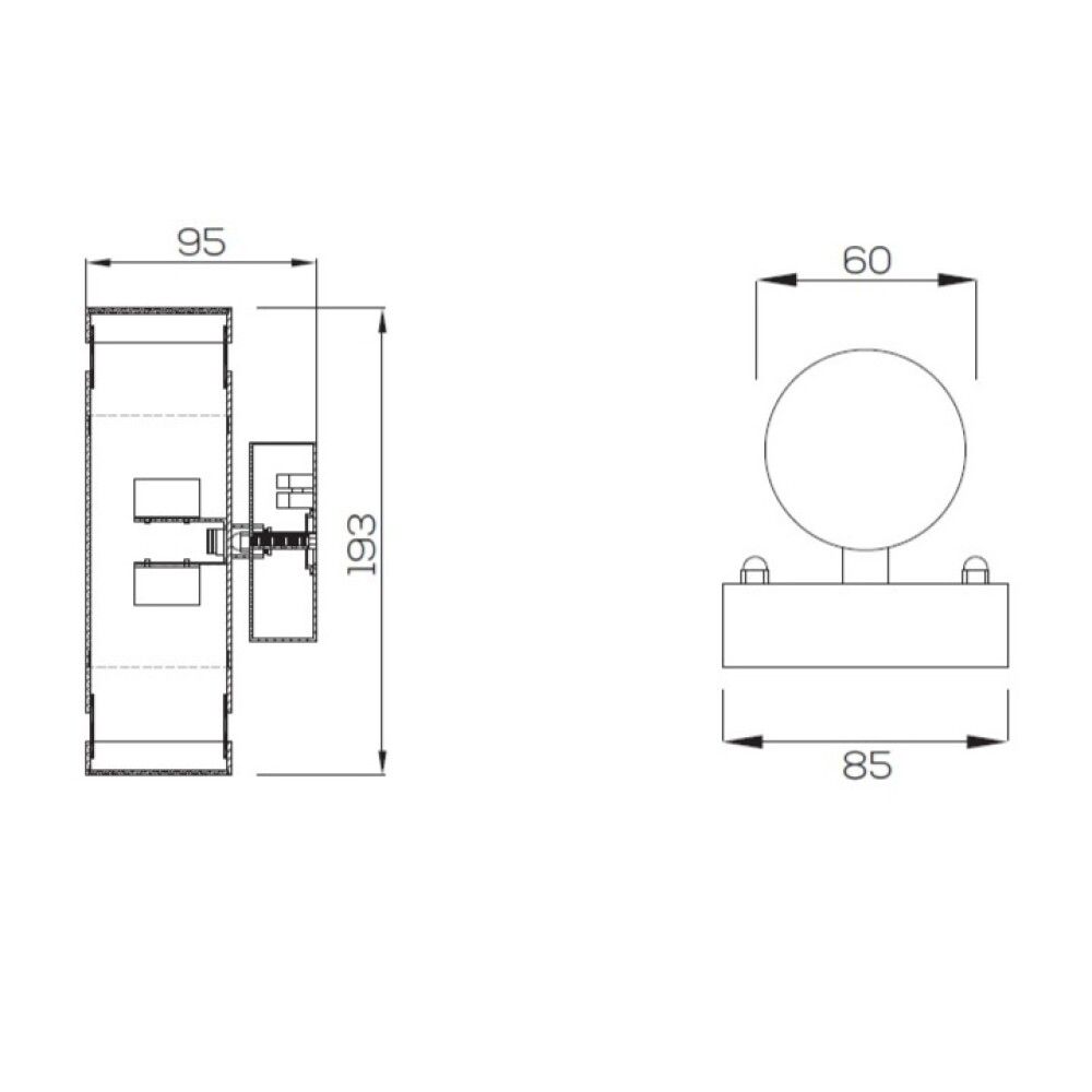 VEGGLAMPE ECOLITE LYRA II HVIT