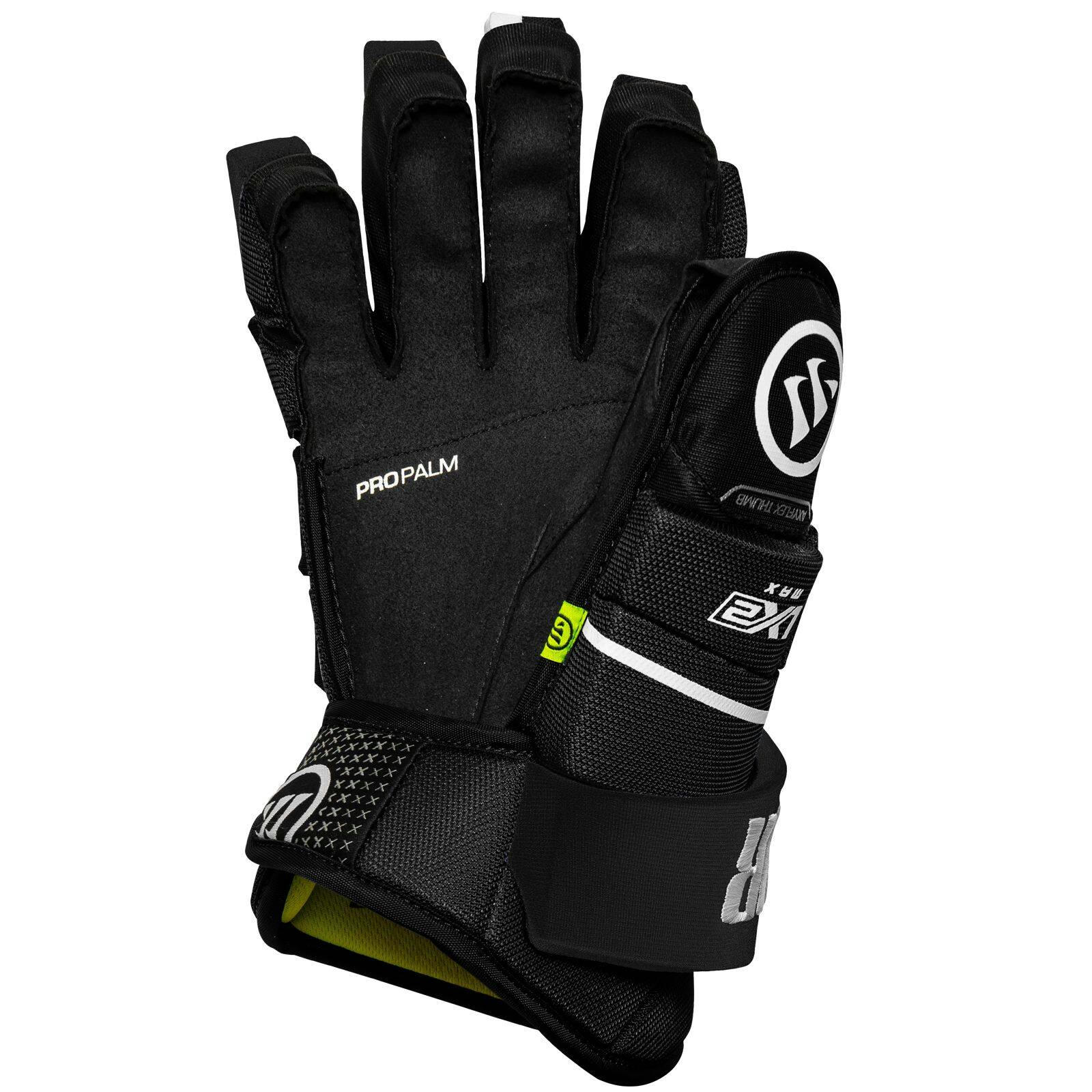 Warrior Alpha LX2 Max Hockey Gloves, Senior, Black, Assorted Sizes