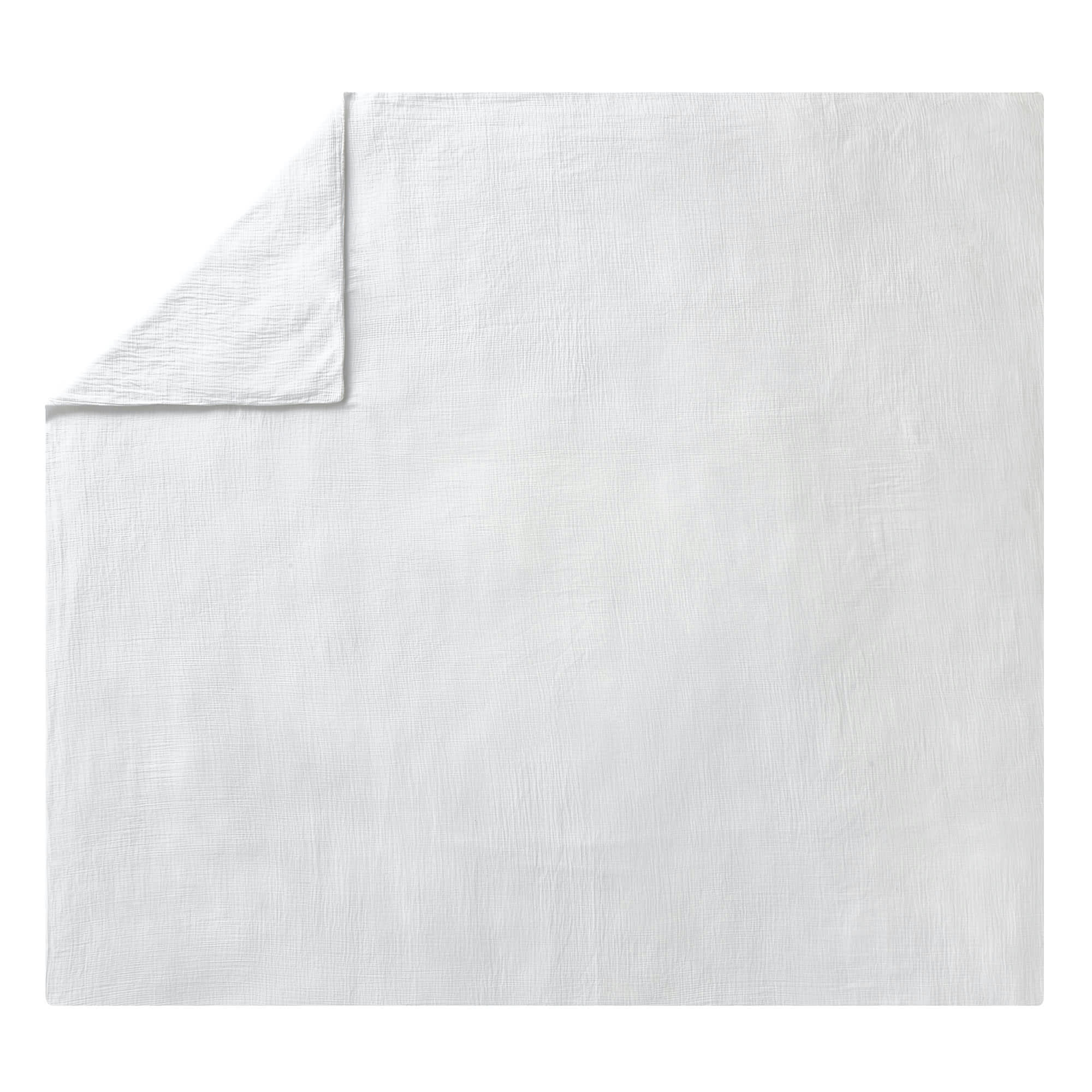 TENDRESSE - Housse de couette unie en coton blanc 200x200