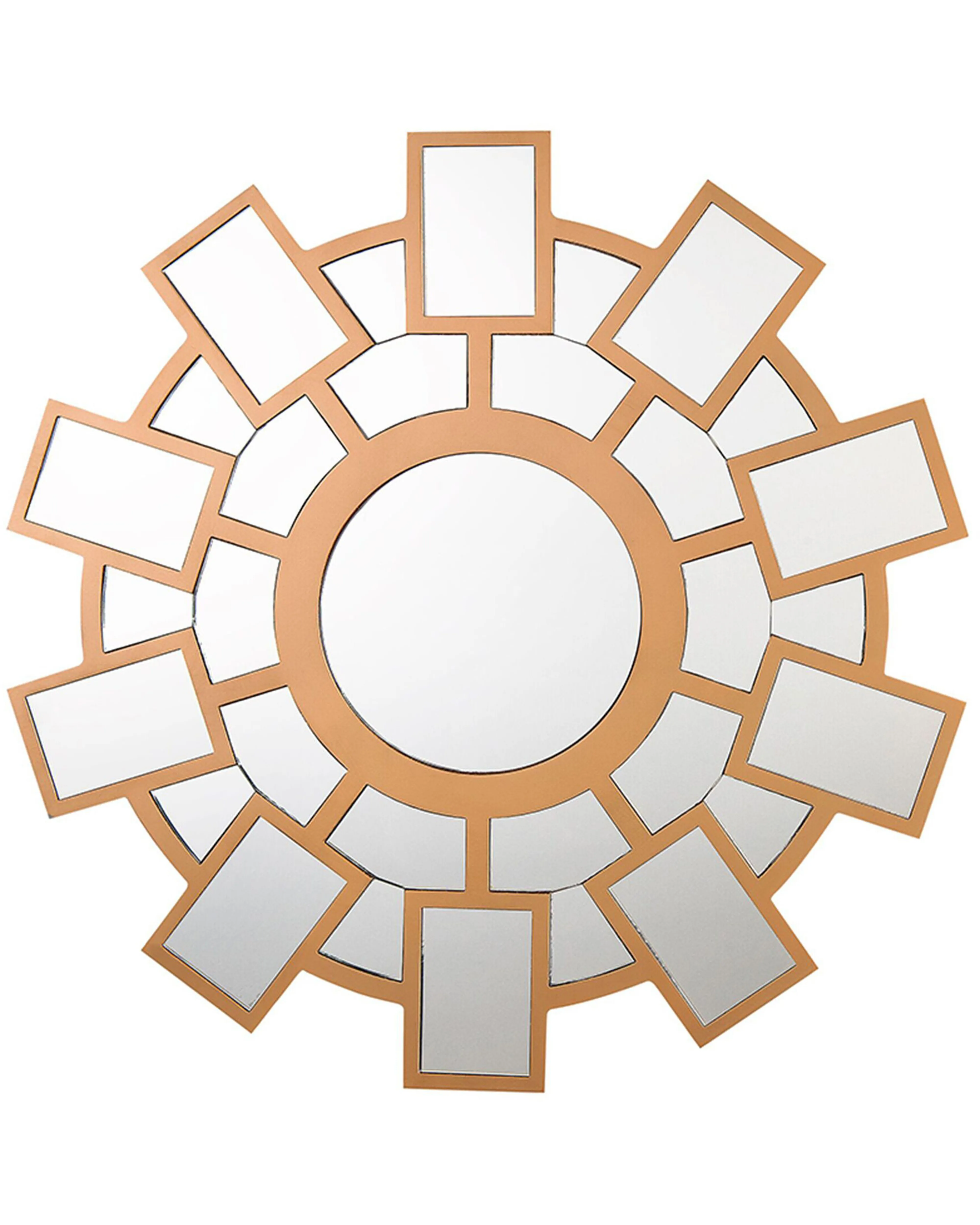 Wall Mirror ROZEL 80 cm 80 cm Golden Brown