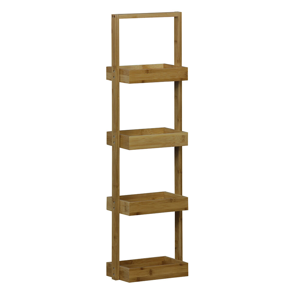 étagère de rangement bambou 4 niveaux