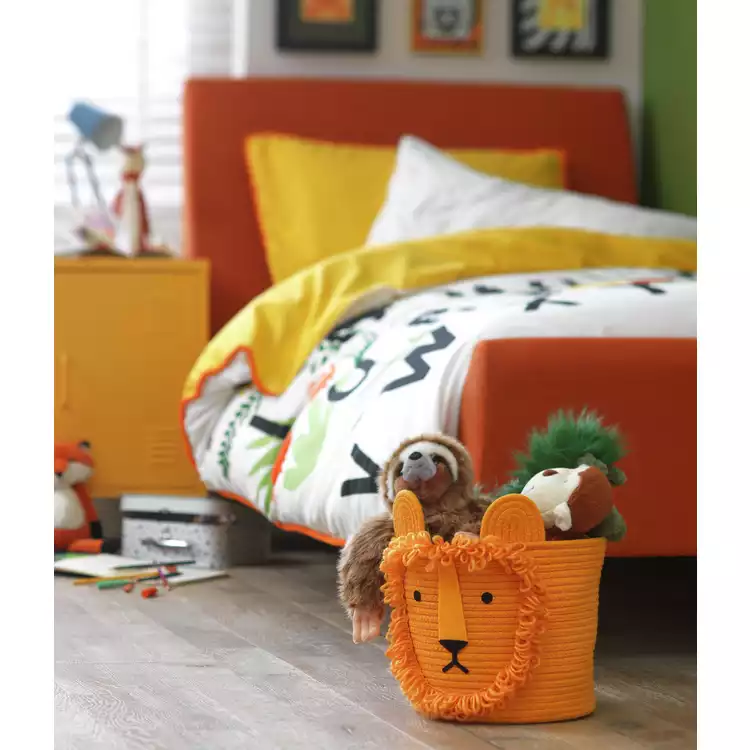 Habitat Lion Rope Kids Storage Basket - Yellow