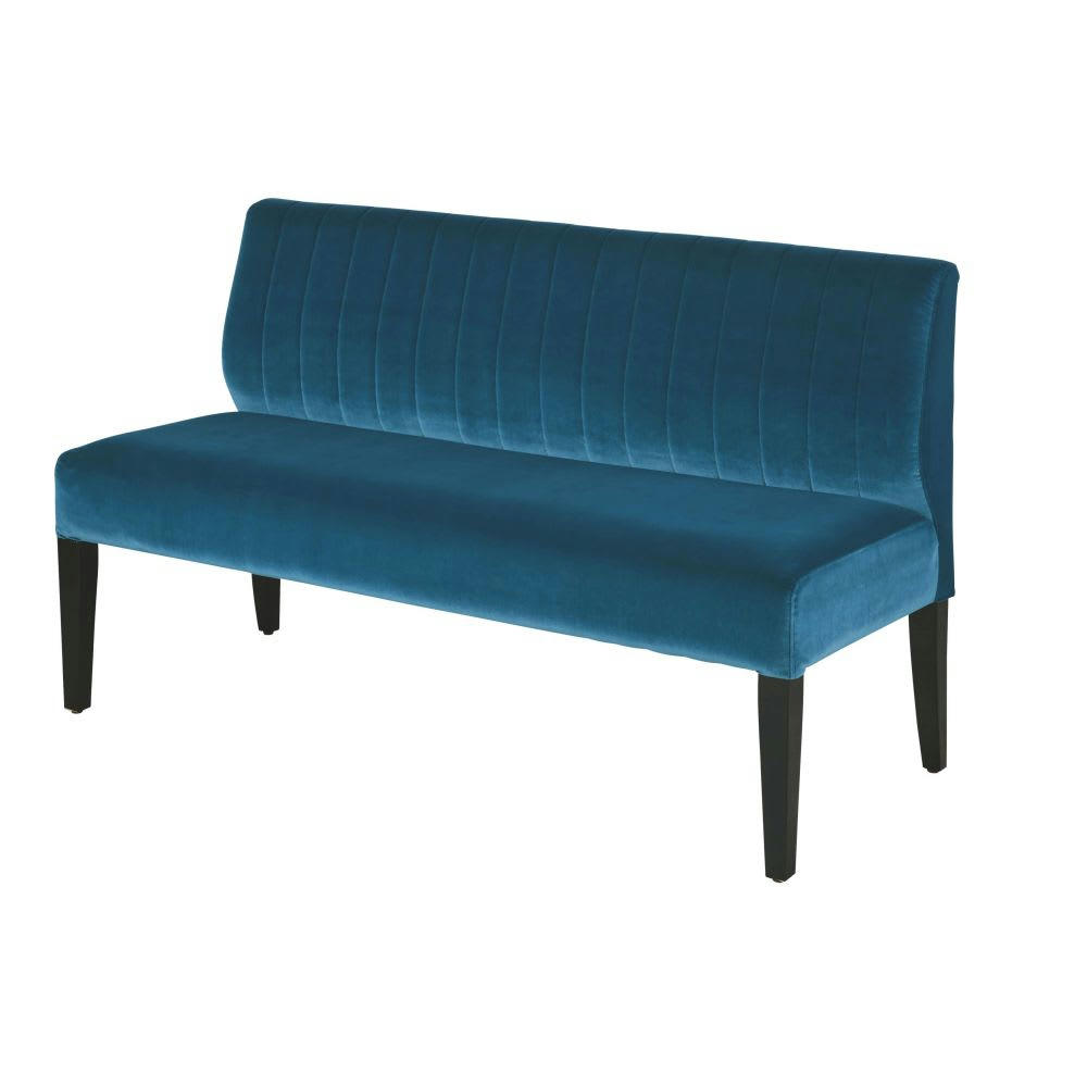 Hyannis BUSINESS - Banquette professionnelle 2 places en velours bleu