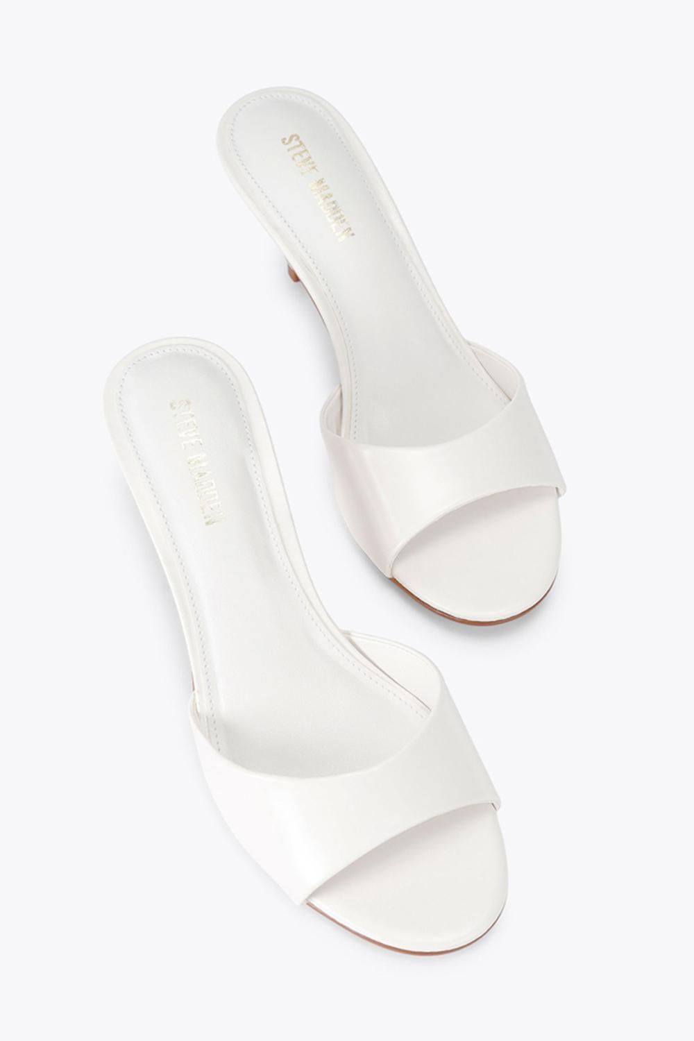 STEVE MADDEN Kendrix White' Leather Heels