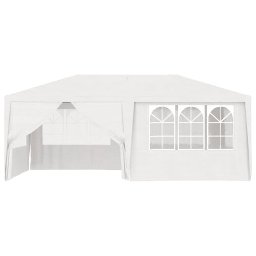 NNEVL Professional Party Tent with Side Walls 4x6 m White 90 g/m&sup2;