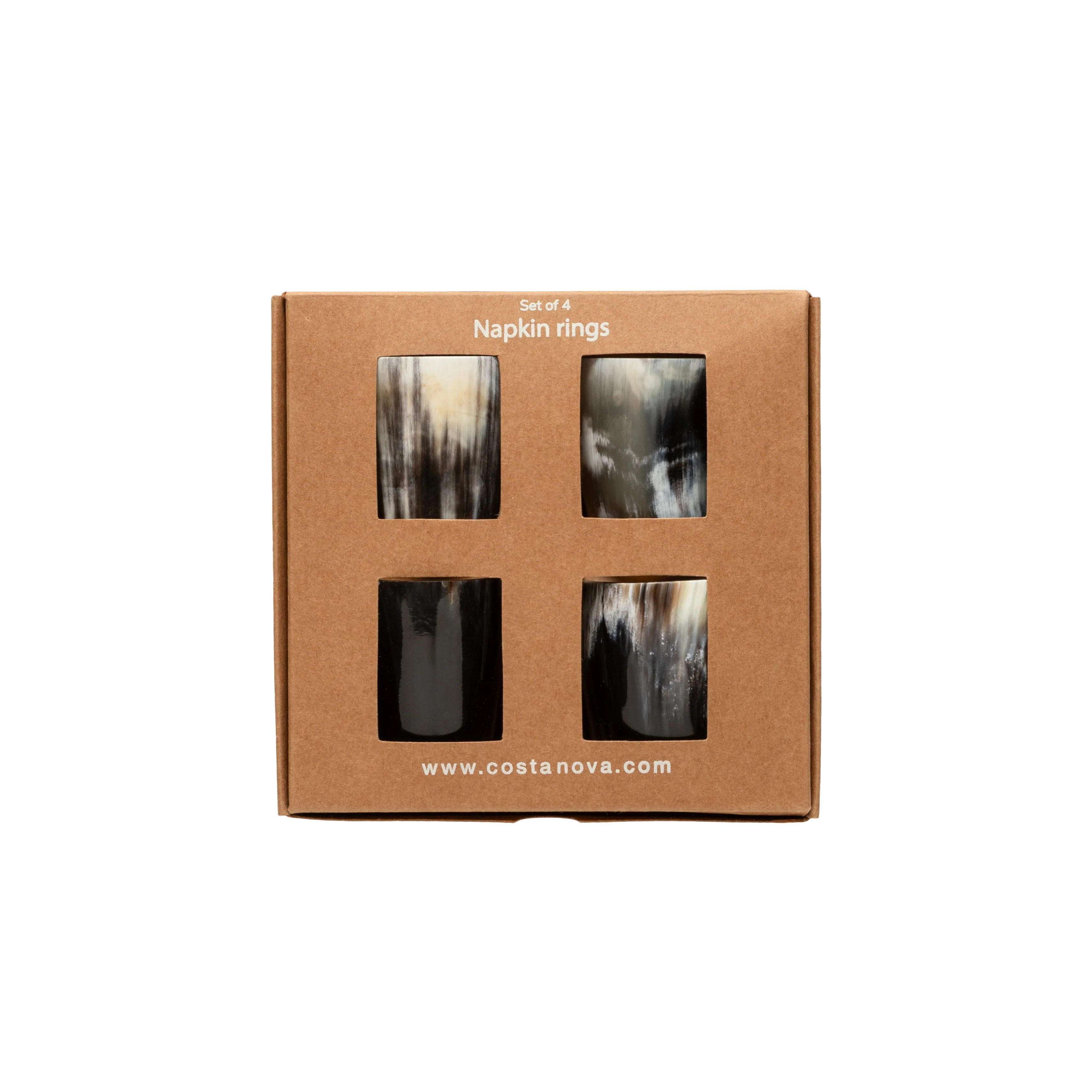Set 4 Round Horn Napkin Rings Napkin Ring Collection - Horn