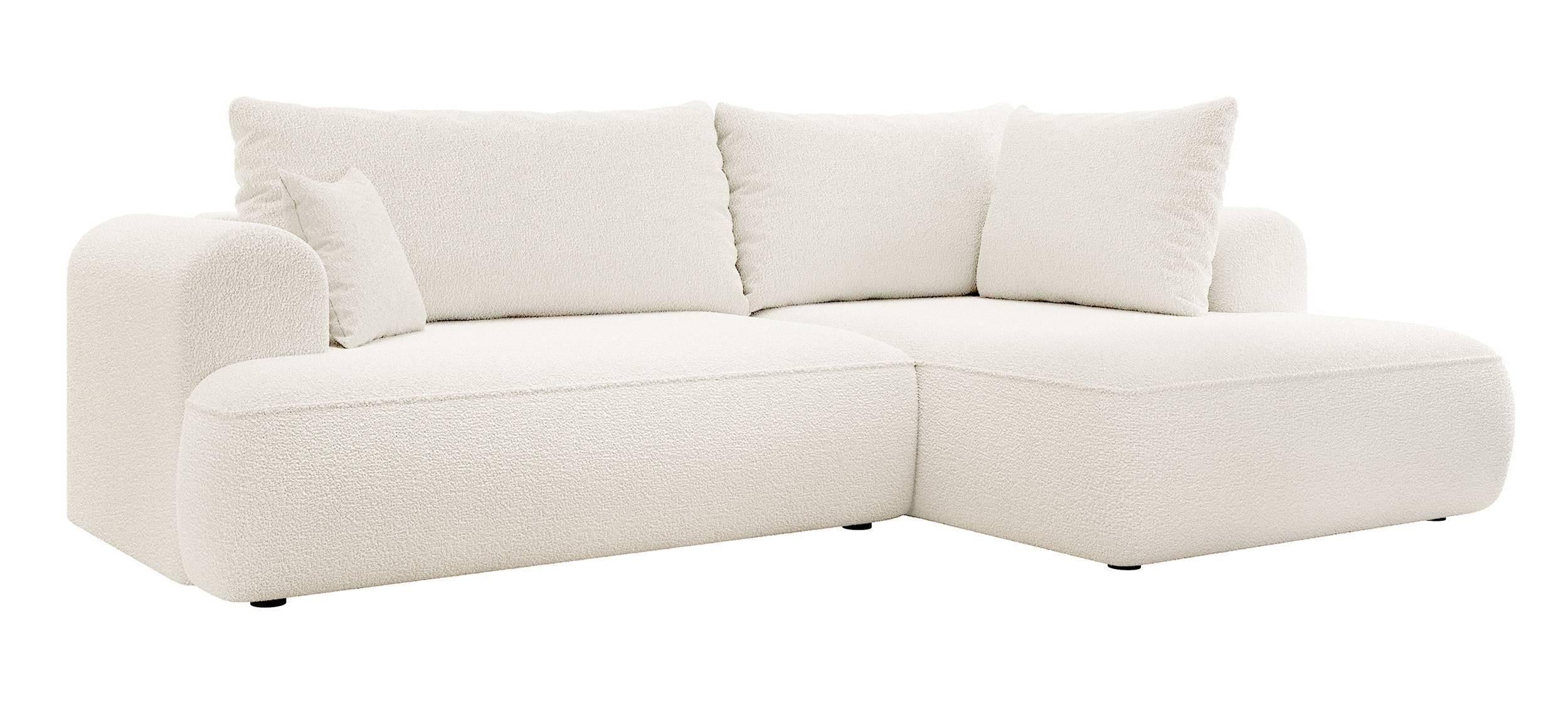 Hoekbank Philipa Big rechts bouclé met slaapfunctie