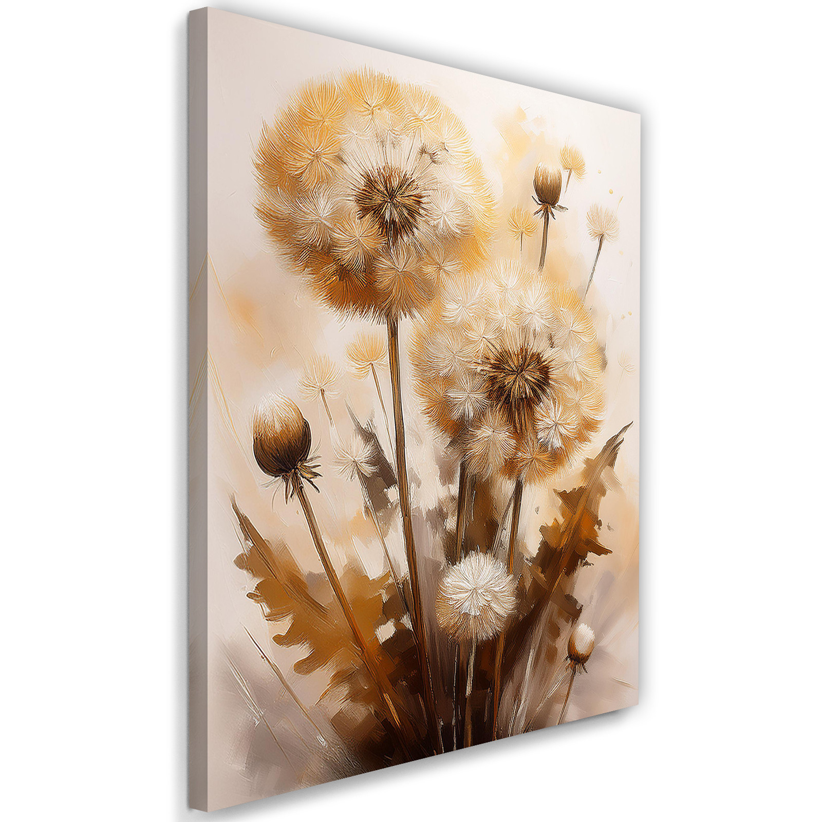 Feeby Obraz na płótnie, Dmuchawce Mniszek lekarski w sepii 40x60