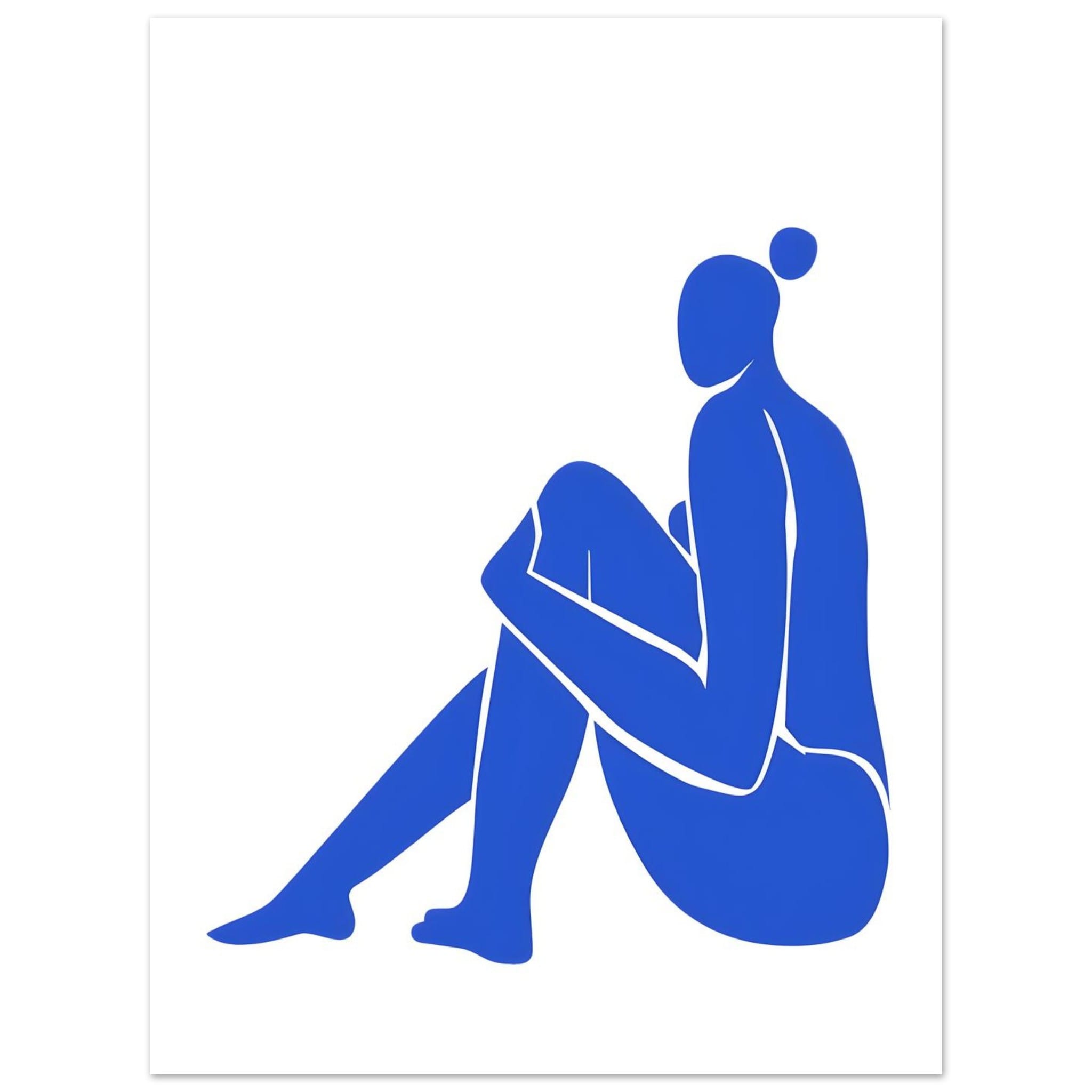 Artfulprints Poster Matisse – The blue feminine flow  - 30x40 cm - Blauw