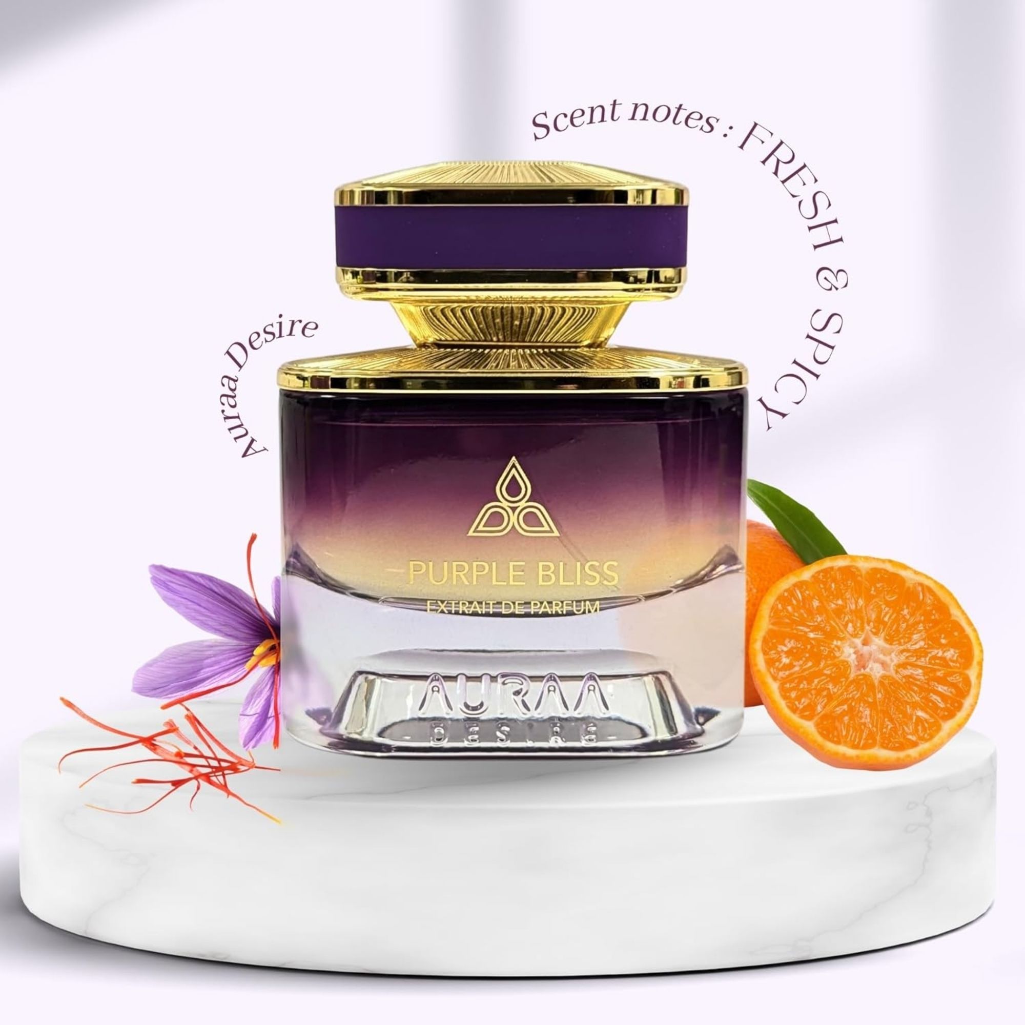 Auraa Desire Purple Bliss Extrait de Parfum 100ml Long-Lasting Unisex Perfume