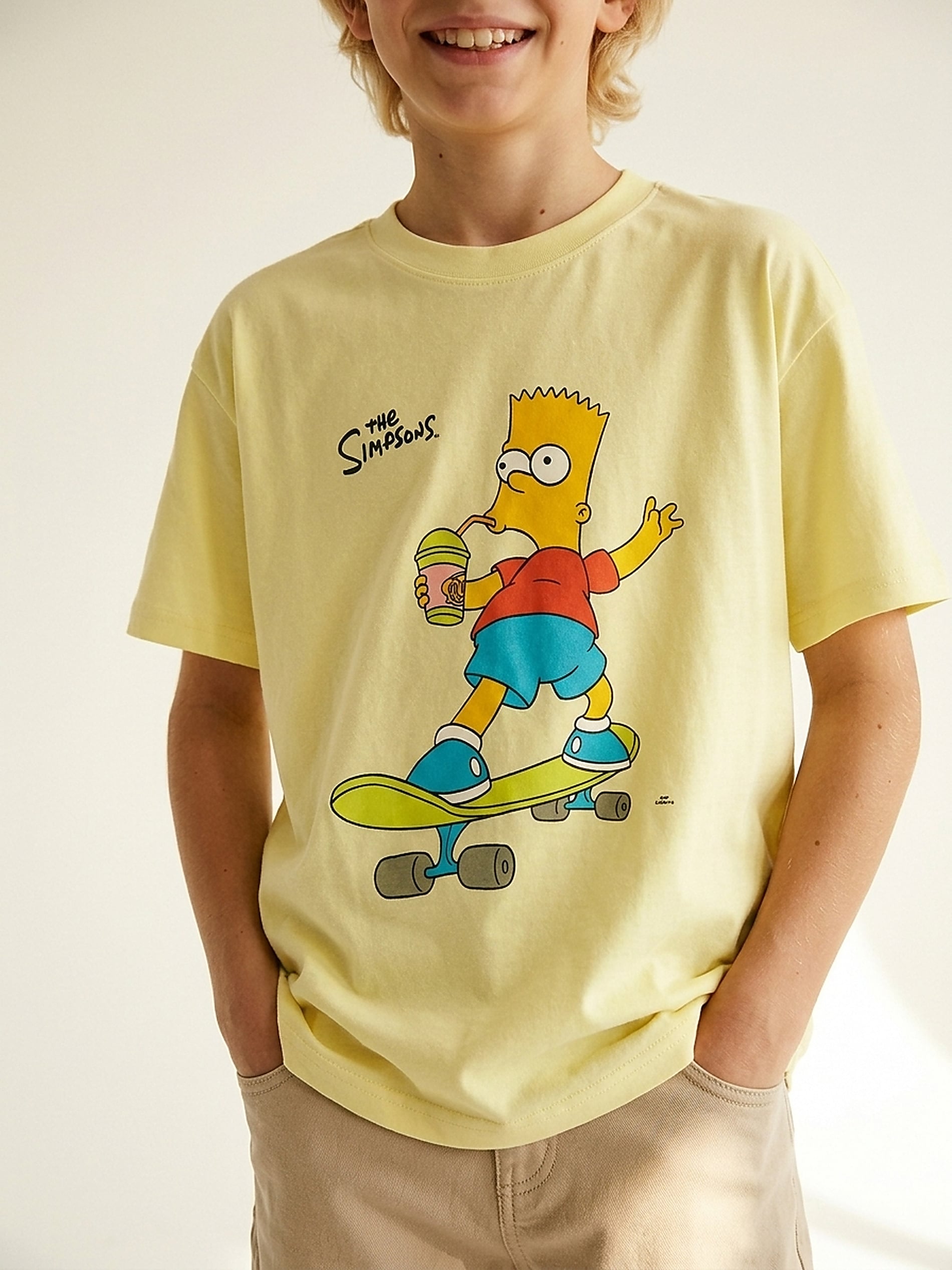 Bawełniana koszulka oversize z nadrukiem The Simpsons