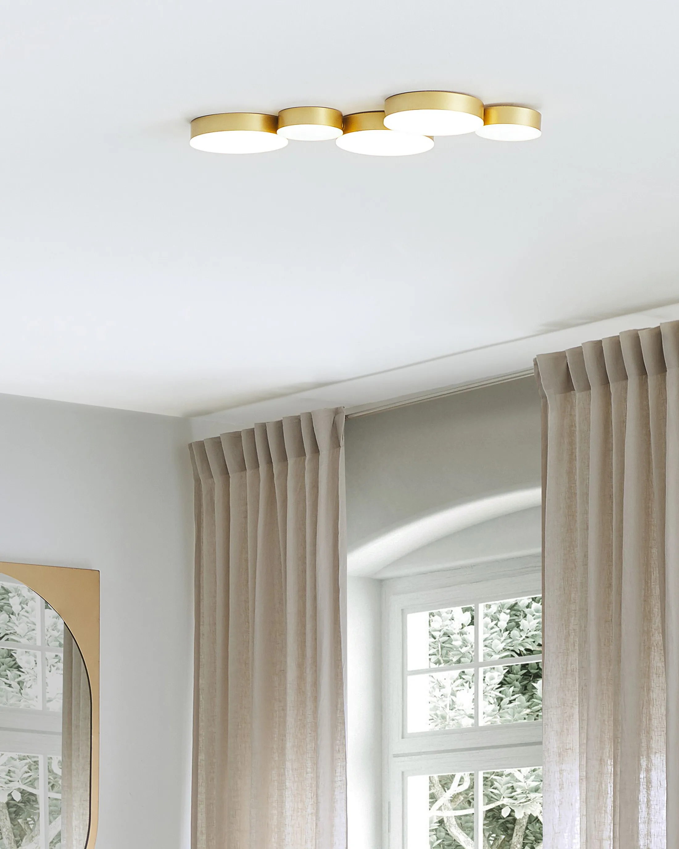 LED Ceiling Lamp LUGA Metal Gold