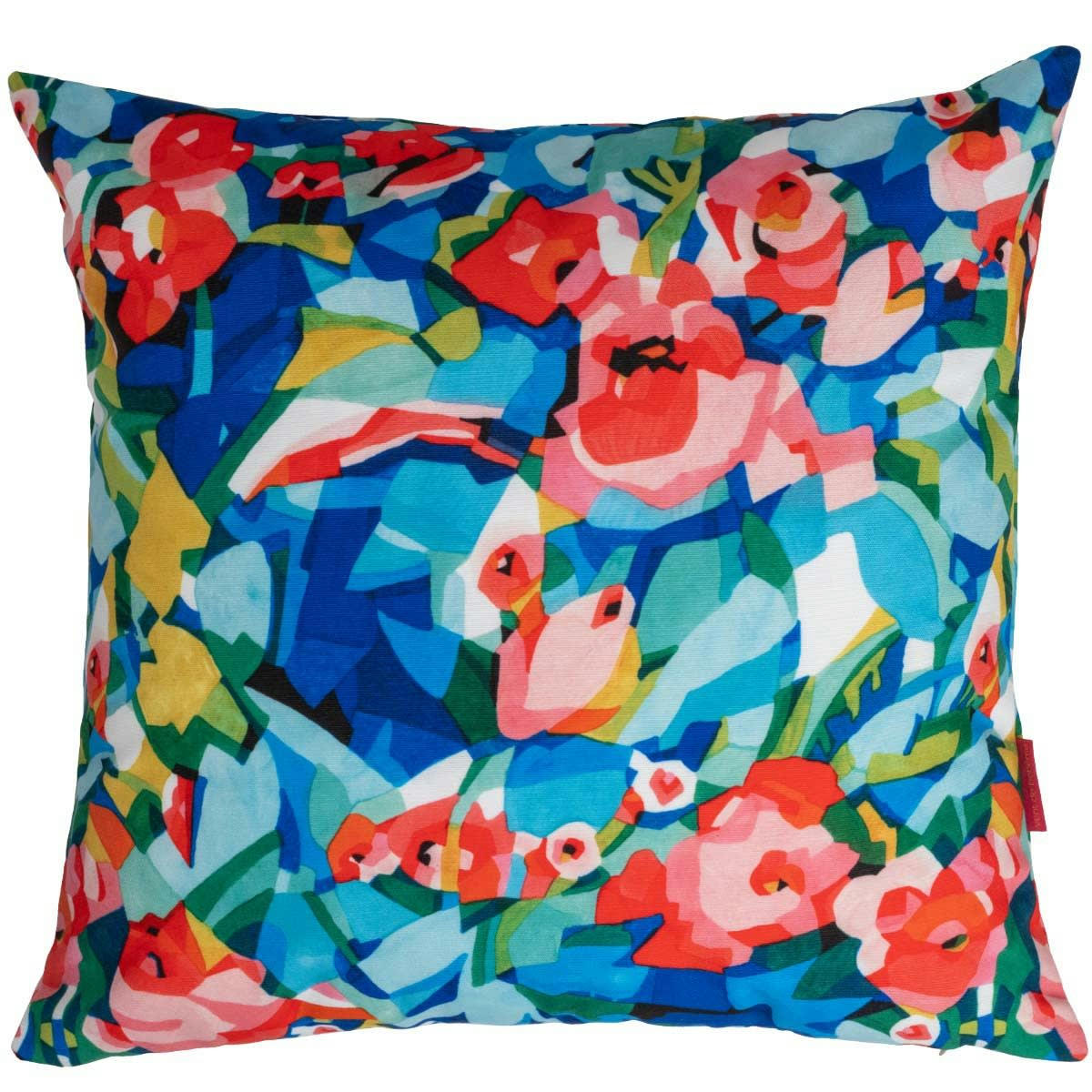 YUCA - Housse de coussin extérieur fleuri 60x60