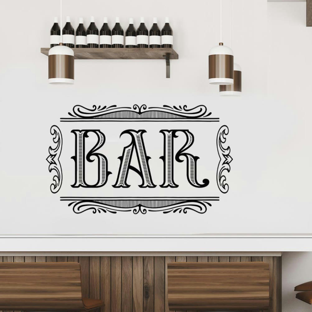 BAR - Autocollant mural bar 45x68cm
