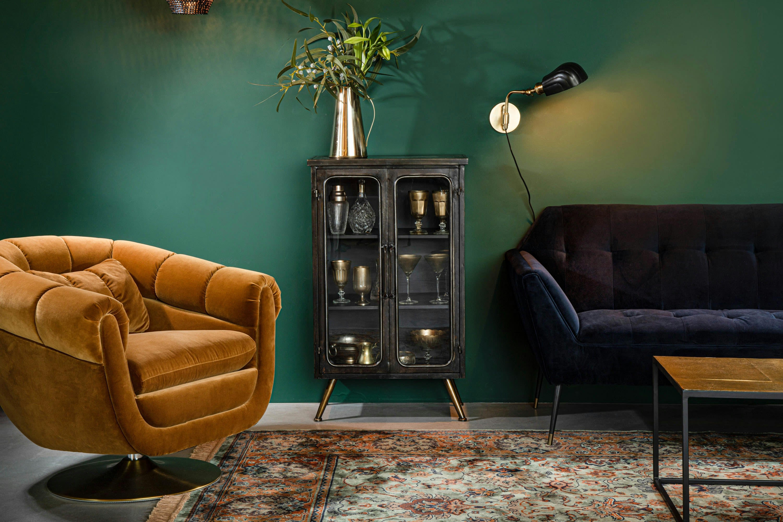 DENZA - Armoire en métal noir