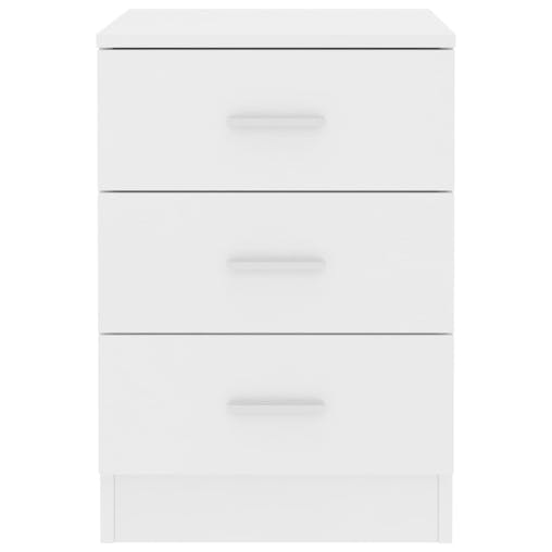 NNEVL Bedside Cabinets 2 pcs White 38x35x56 cm Chipboard