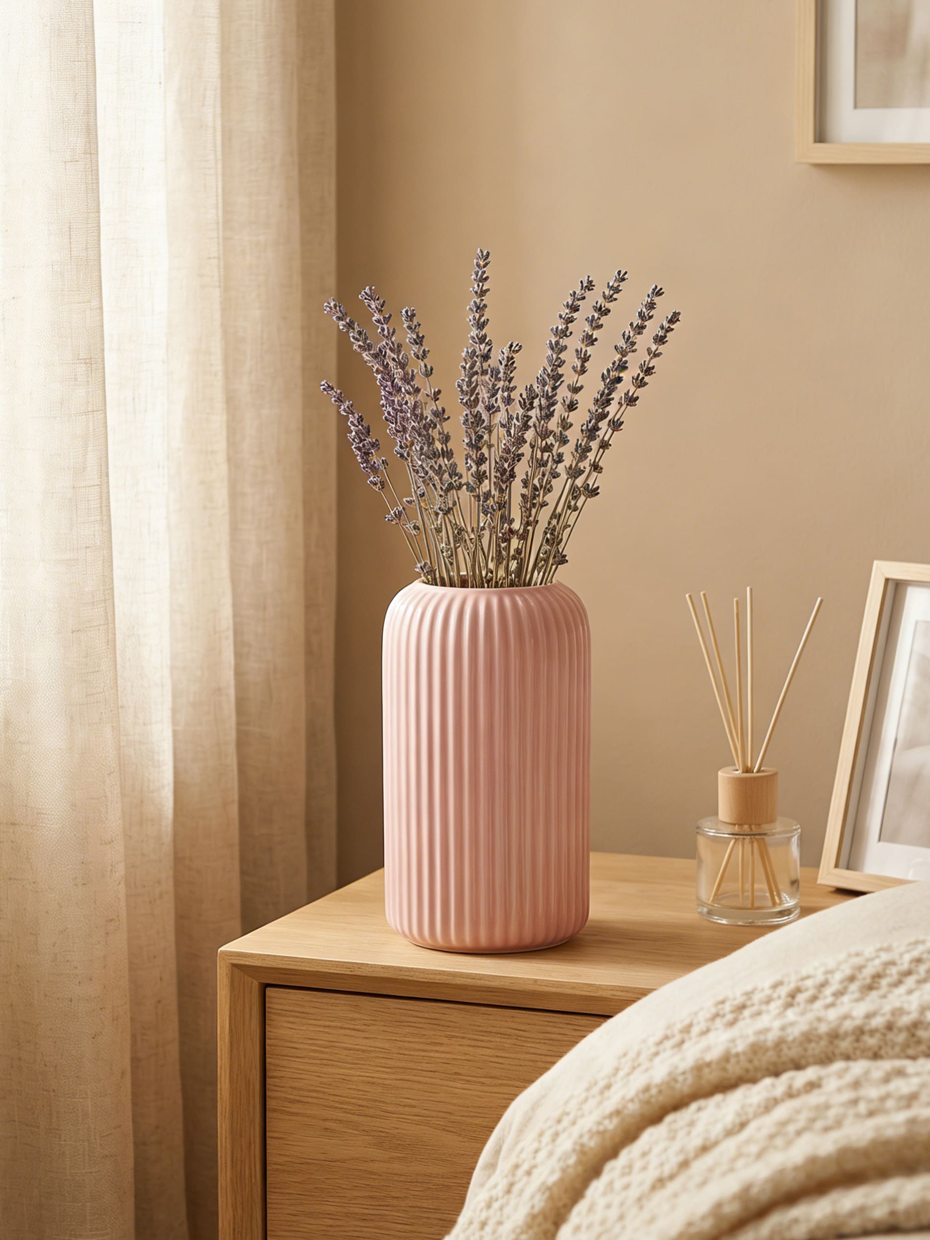 Ceramiczny wazon z ryflowaniem
