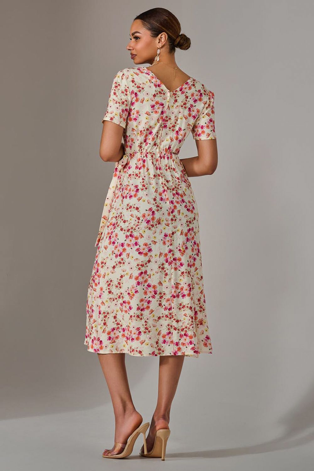 Jolie Moi Wrap Midi Dress