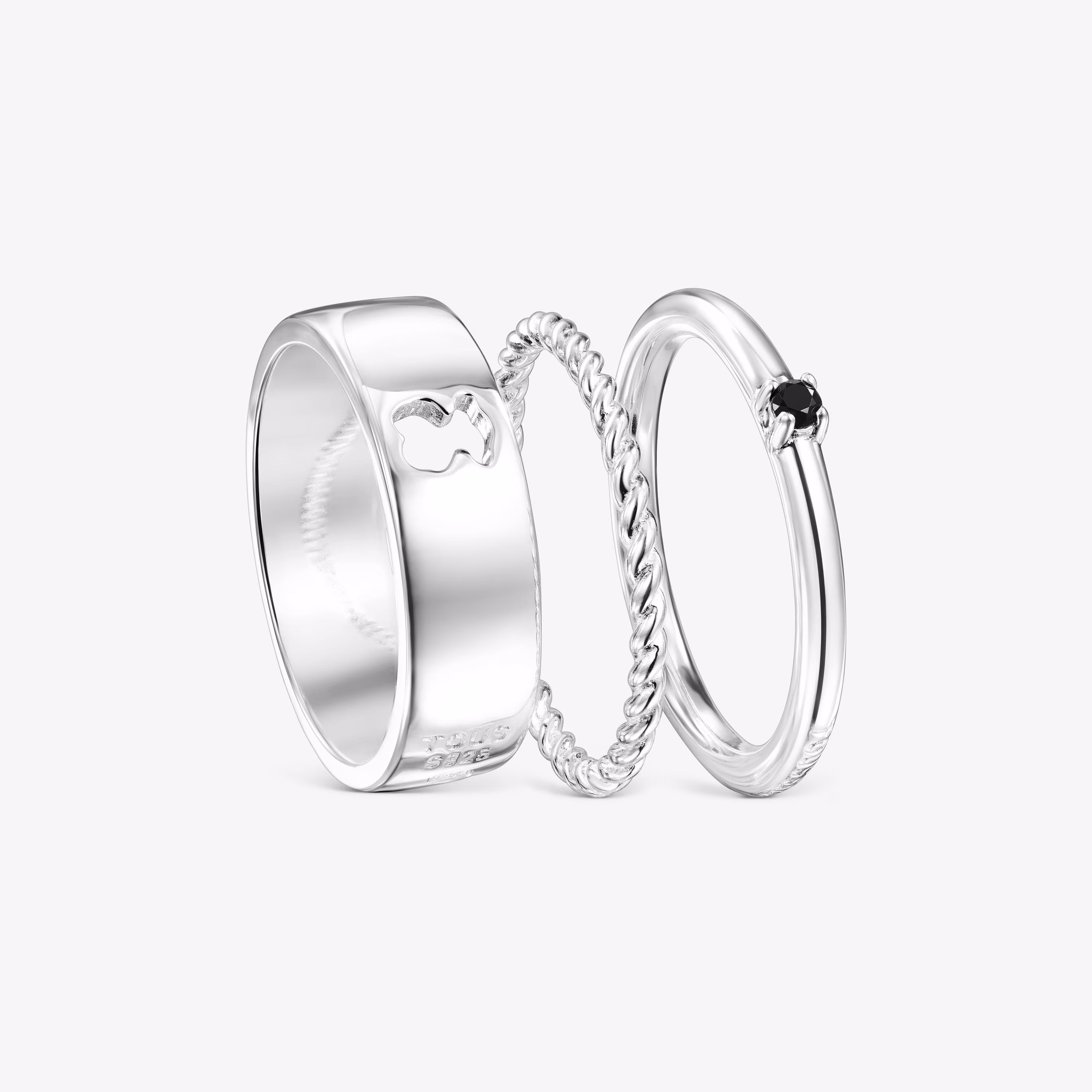 Pack de Anillos de plata y espinela motivos oso Ring Mix
