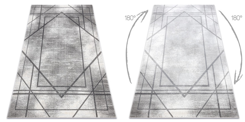 Dywan NOBLE nowoczesny 1520 45 Przecierany, geometryczny, linie 80x150 cm
