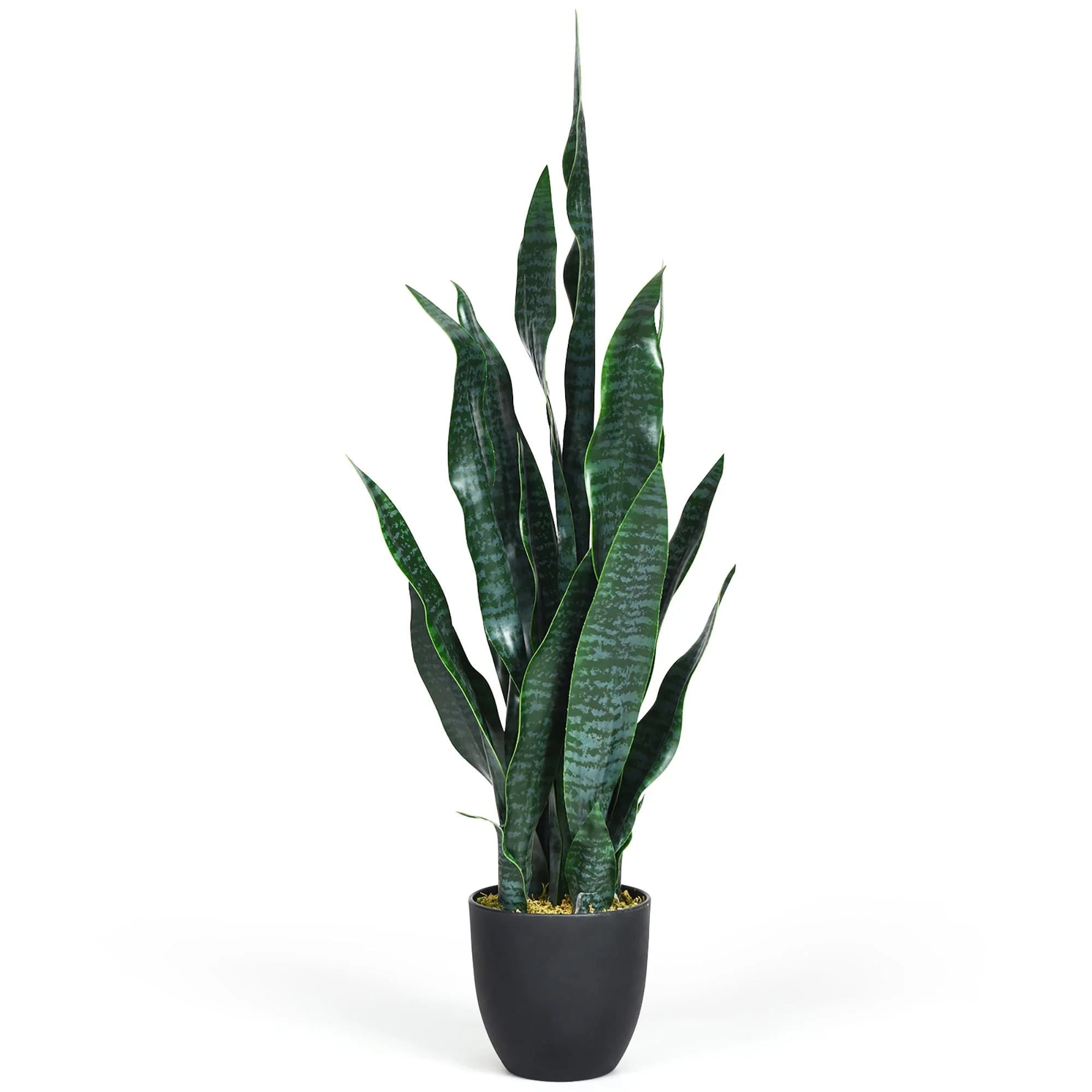 36Inch Tall Artificial Potted Floor Plant Large Faux Sansevieria Plant