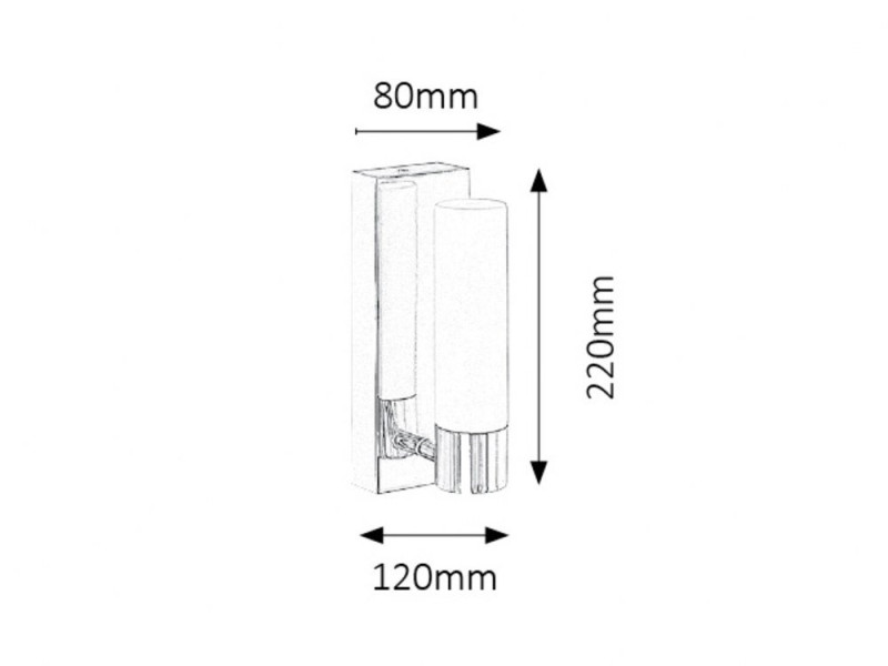 Kinkiet Jimchromowany biały LED 1x5W 400lm wym:22x12x8cm IP44 Rabalux