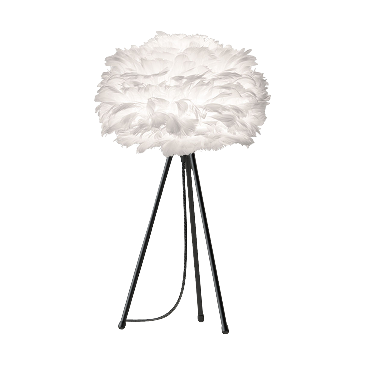 Umage Eos Mini tafellamp white - met tripod zwart - Ø 35 cm