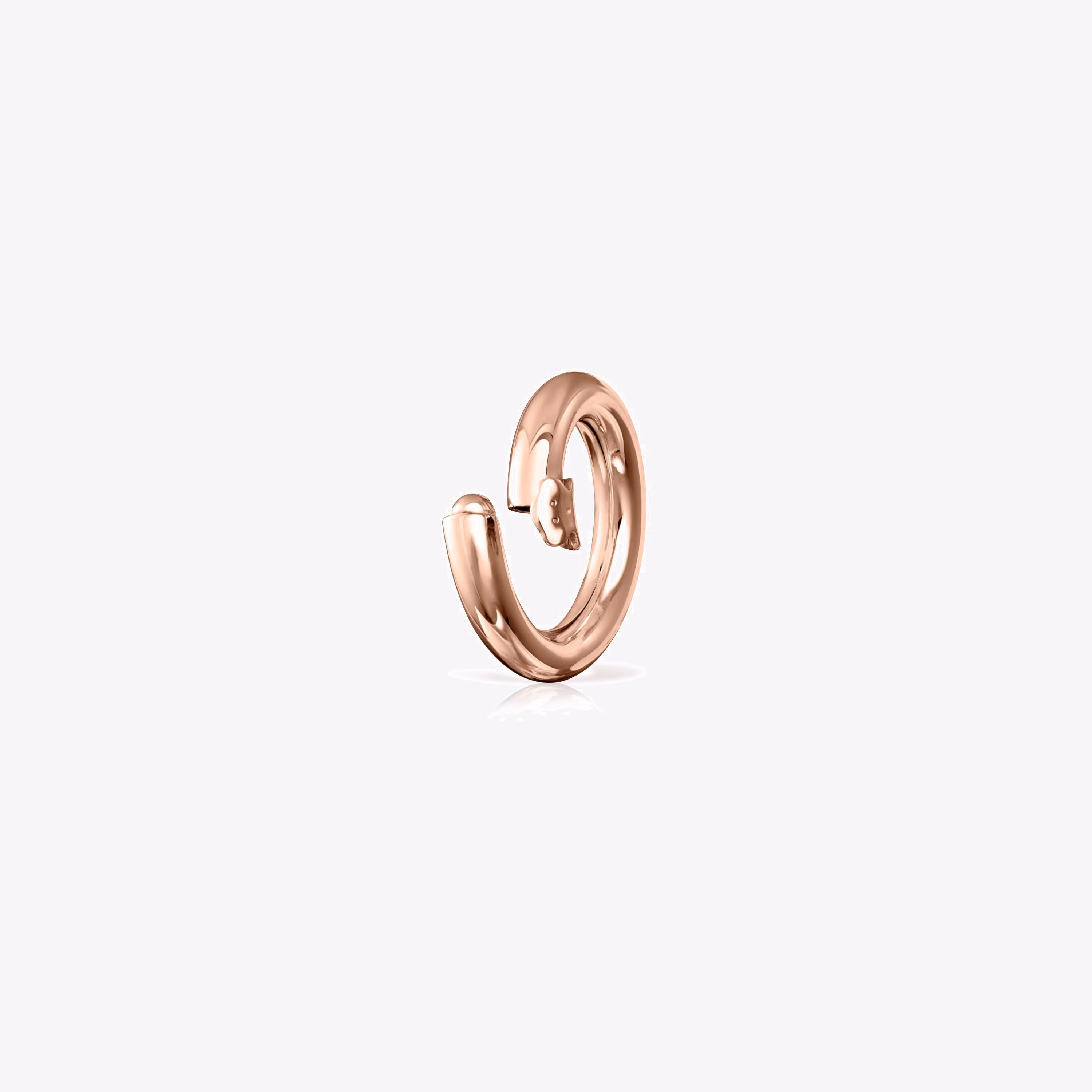 Anilla pequeña con baño de oro rosa 18 kt sobre plata Hold