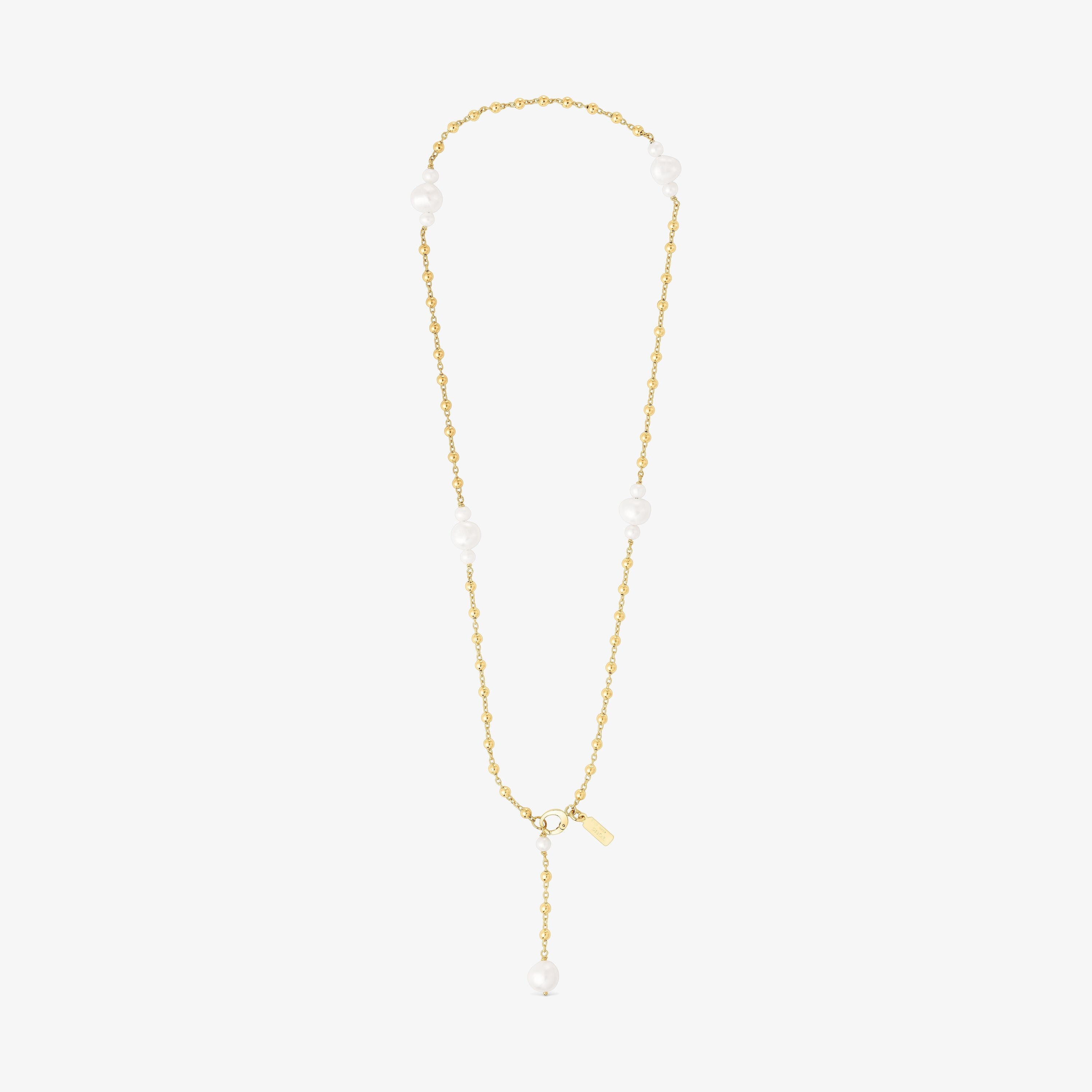 Collar con baño de oro 18 kt sobre plata y perlas cultivadas Tamara Falcó X TOUS