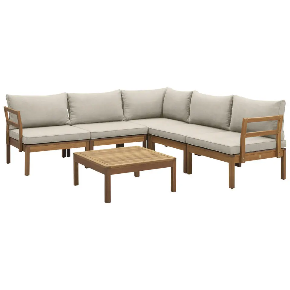 Loungeset Orleàns V2 - zand - 6-delig