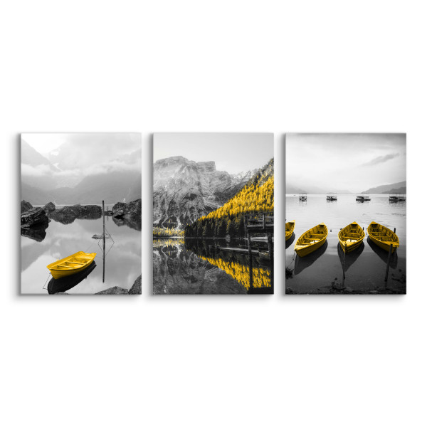 3x Obraz Set Krajobraz Na Górskie Jezioro 30x40cm