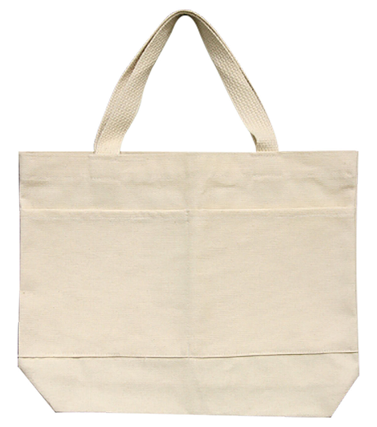 Medium Canvas Tote with Pocket Natural