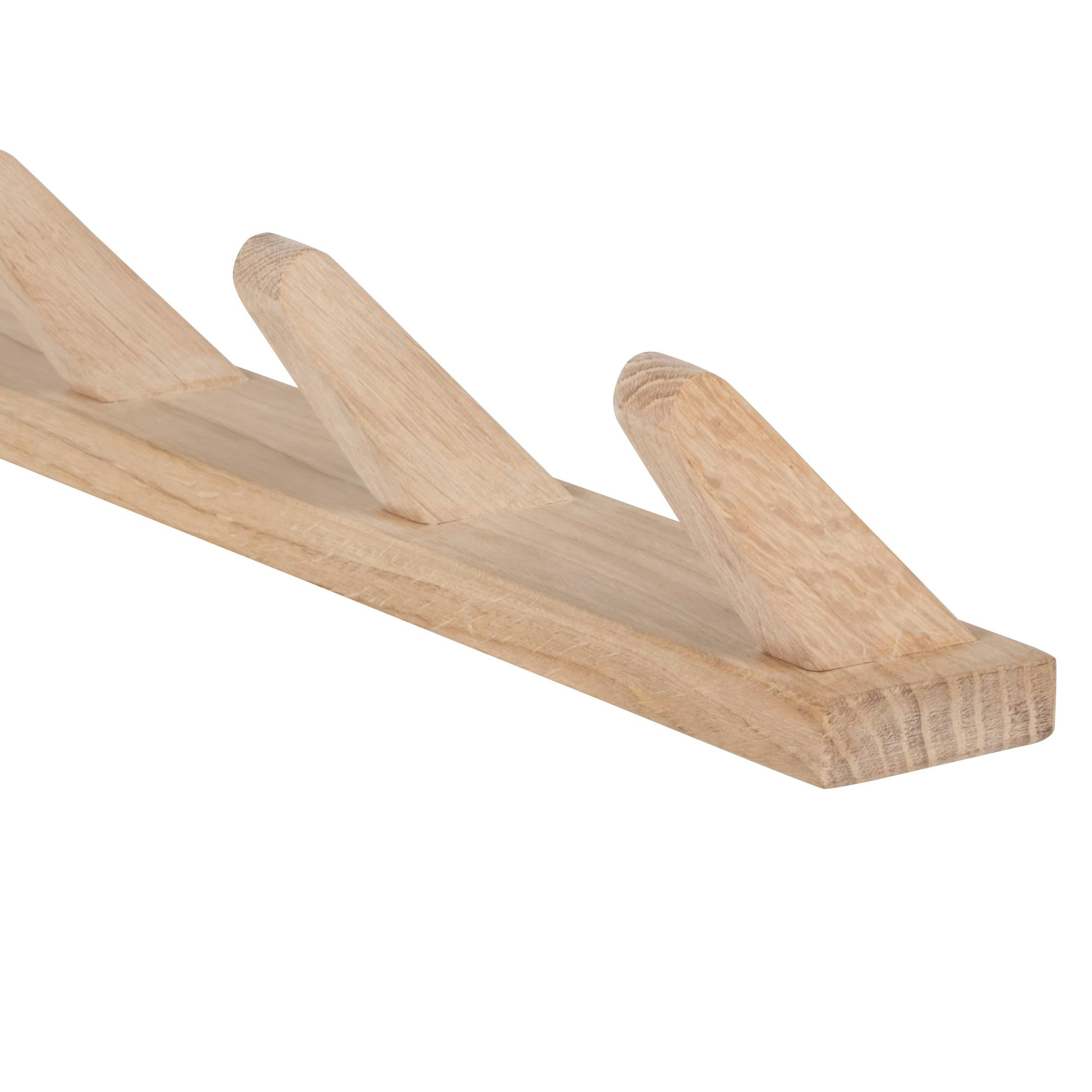 BERGEN - Patère 5 crochets en bois de chêne