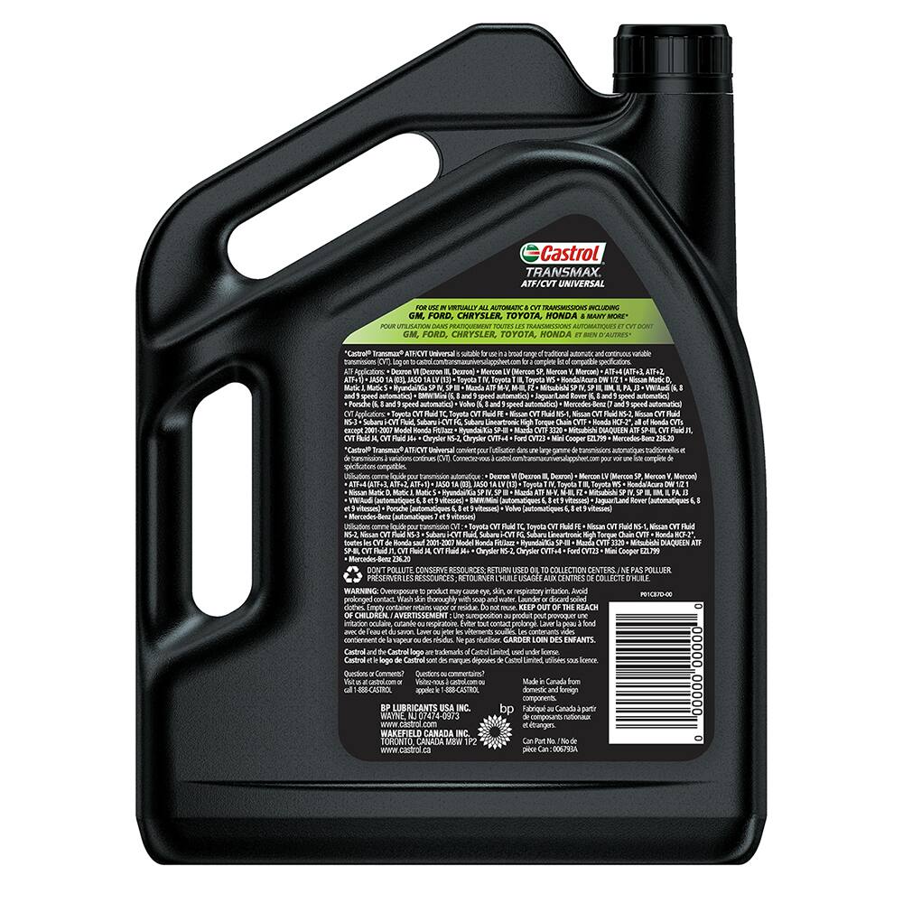 Castrol Transmax® ATF/CVT Universal Full Synthetic Automatic Transmission Fluid, 5-L