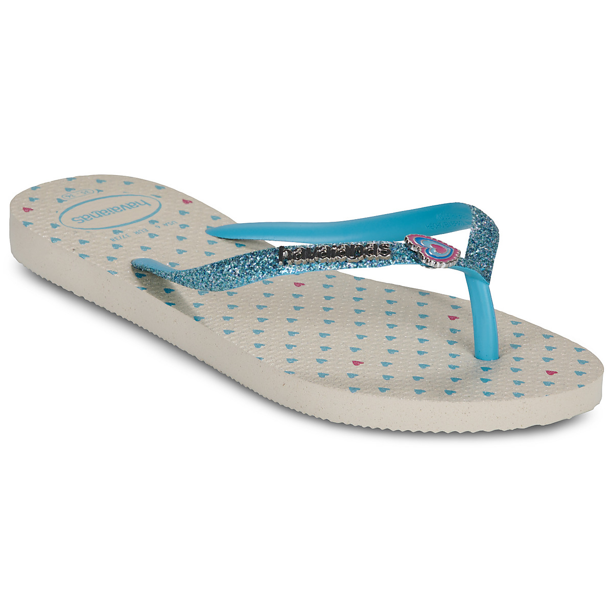 Havaianas - KIDS SLIM GLITTER II - Beige / Blue